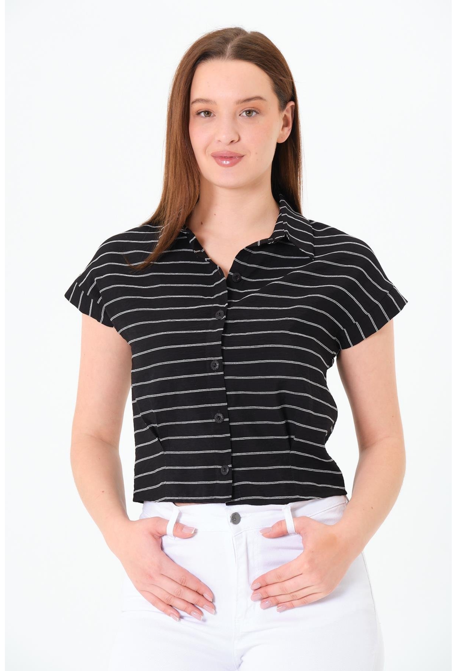 Striped Casual Streetwear Shirt - Brand: Sortie Collection - Women & Kids, Baby Clothes Wholesale - TheBS Women