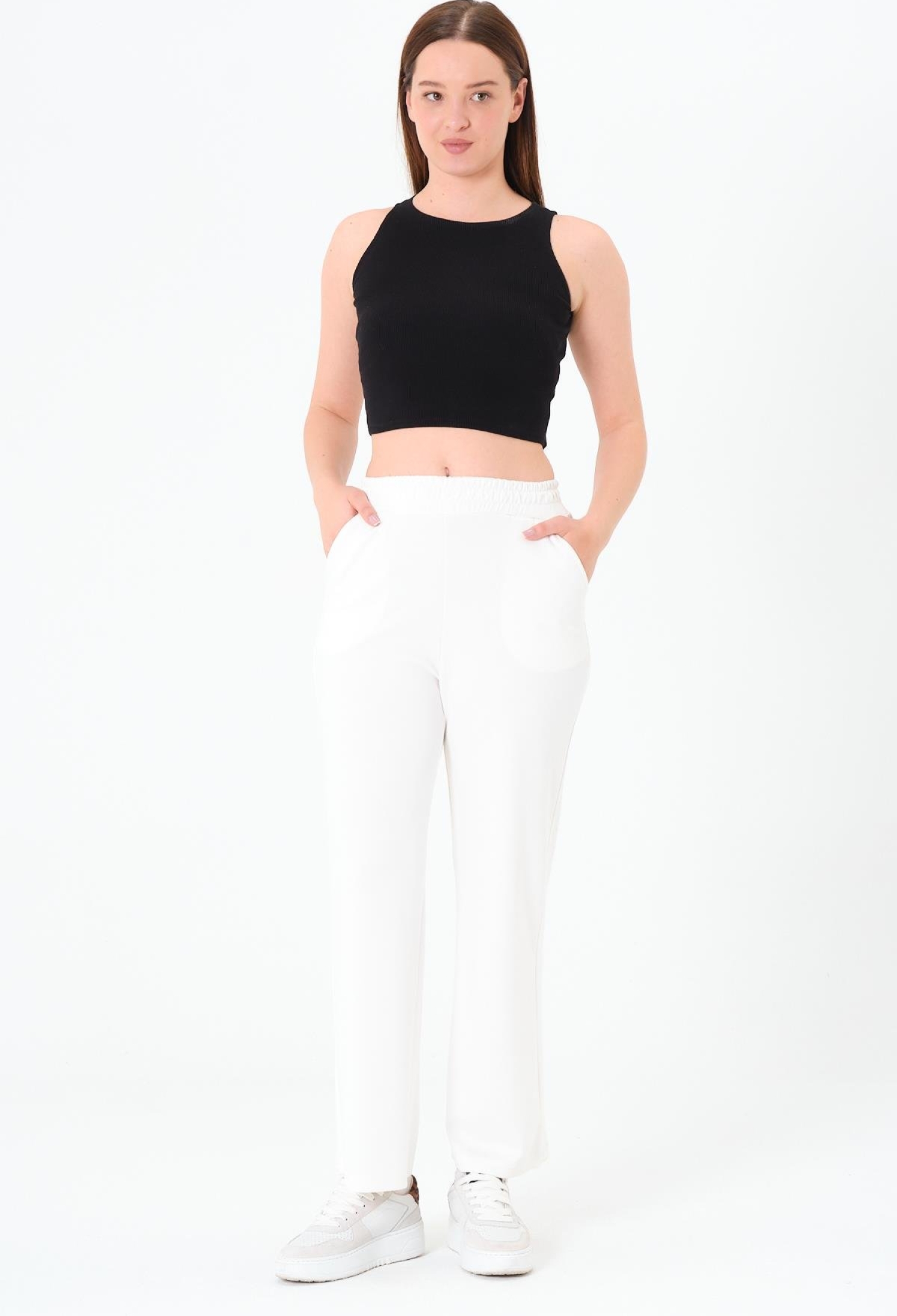 White Casual Sport Pants - Brand: Sortie Collection - Women & Kids, Baby Clothes Wholesale - TheBS Women