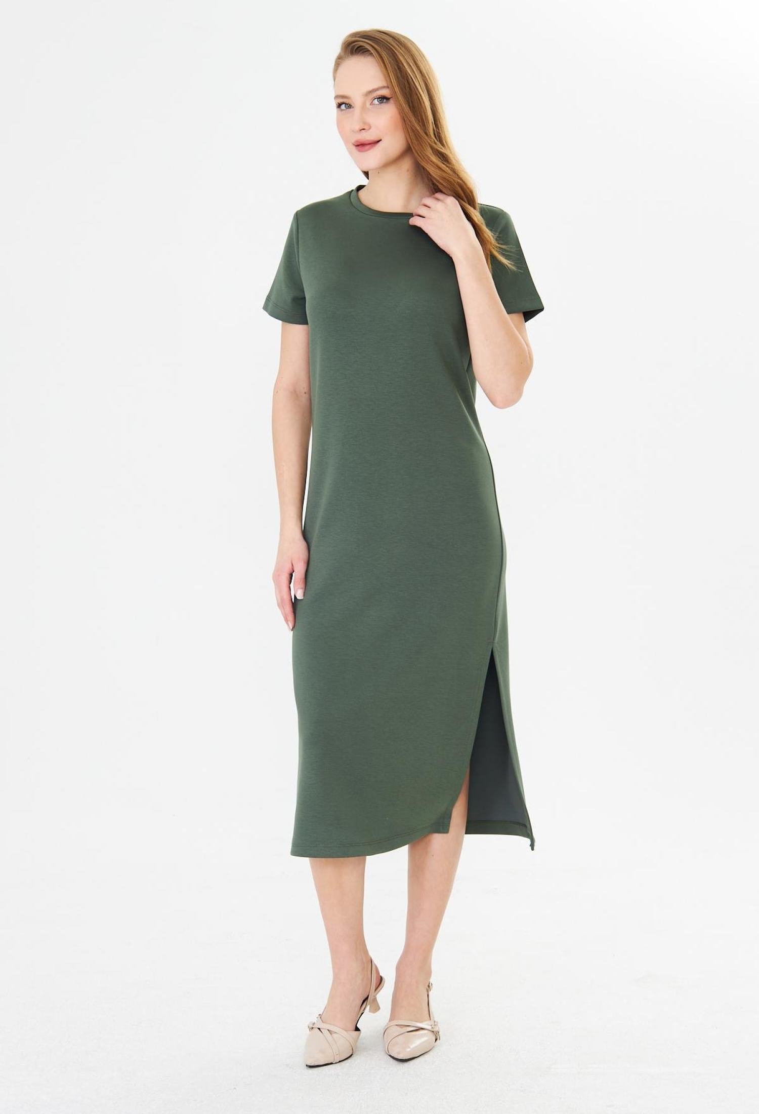 Green Casual Modest Sport Sheath Dress - Brand: Sortie Collection - Women & Kids, Baby Clothes Wholesale - TheBS Women
