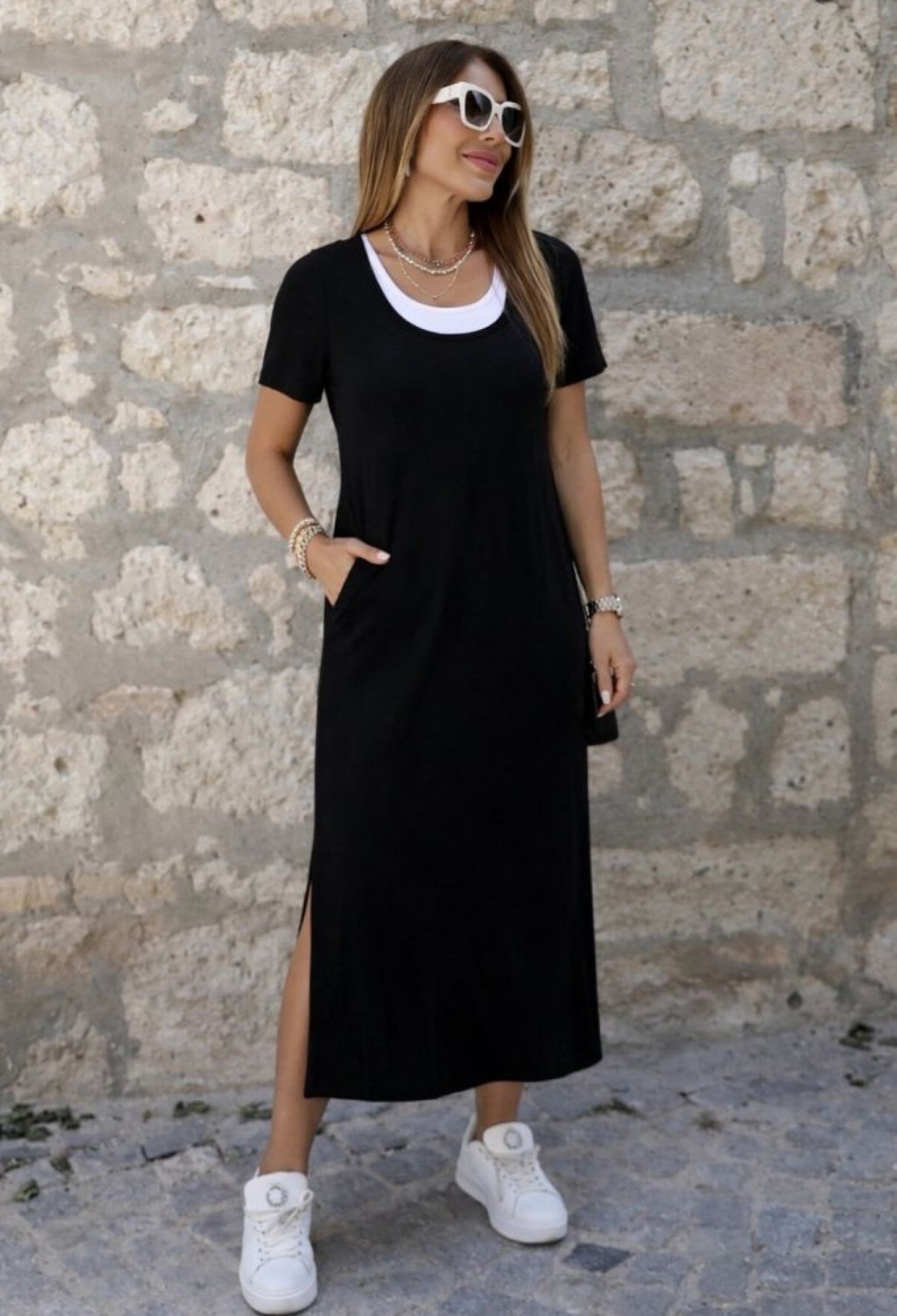 ElegantShift Dress With Short Sleeves - Brand: Janes - Women & Kids, Baby Clothes Wholesale - TheBS Women