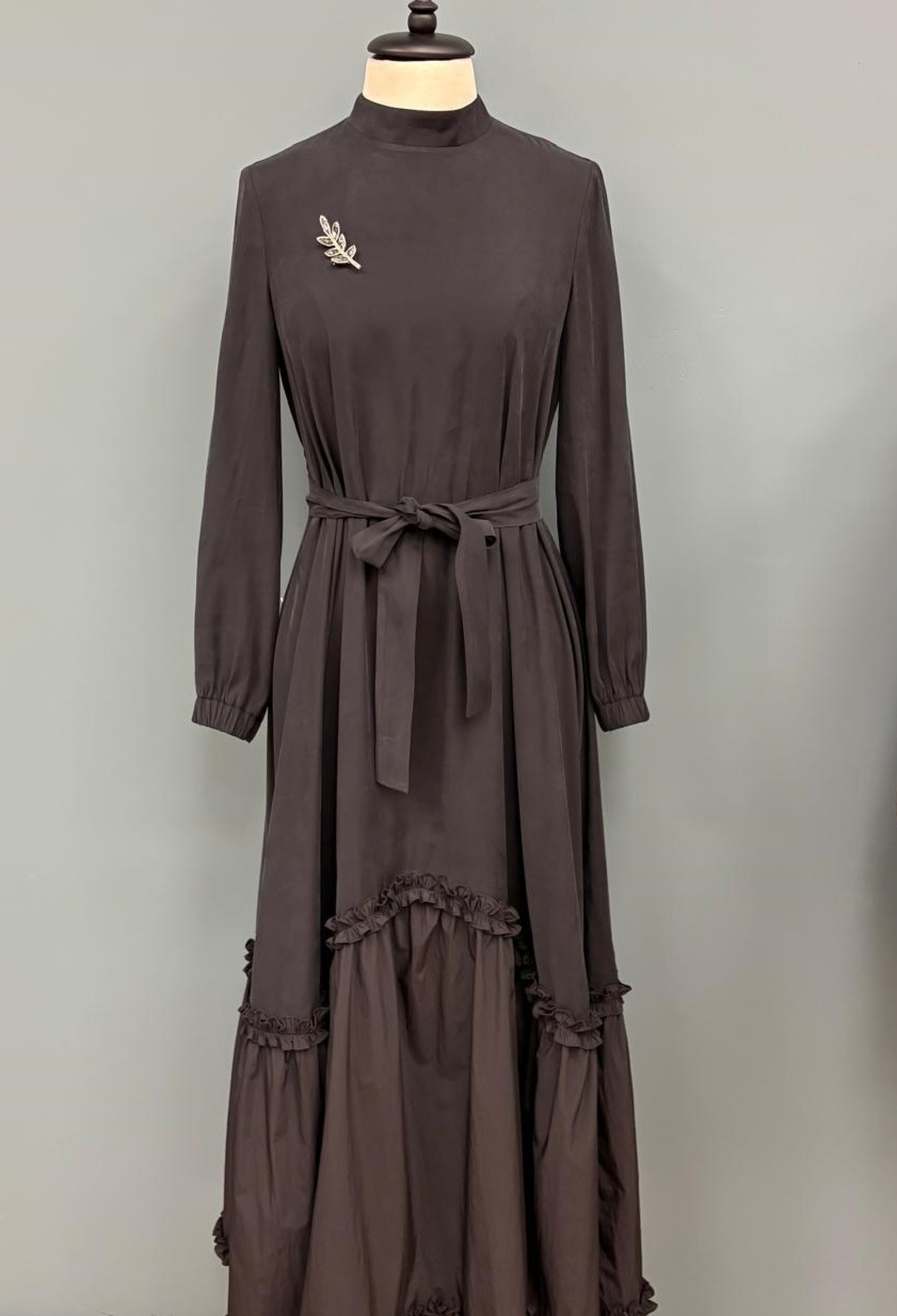 Brown Modest Elegant Formal Dress - Brand: Puane - Women & Kids, Baby Clothes Wholesale - TheBS Women