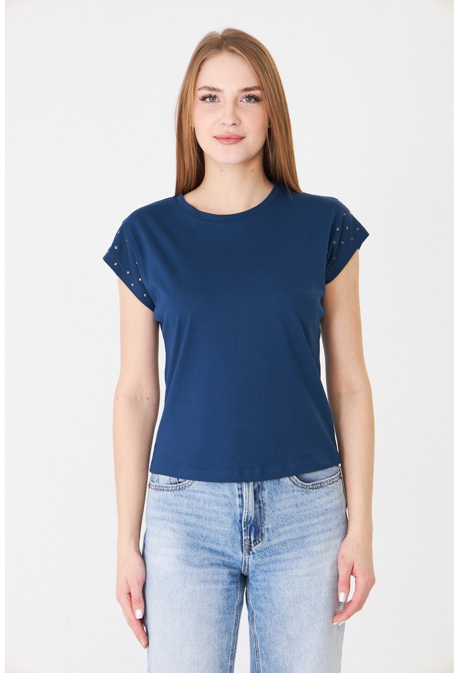 Navy Blue Tshirt Casual Streetwear Cap Sleeve - Brand: Sortie Collection - Women & Kids, Baby Clothes Wholesale - TheBS Women