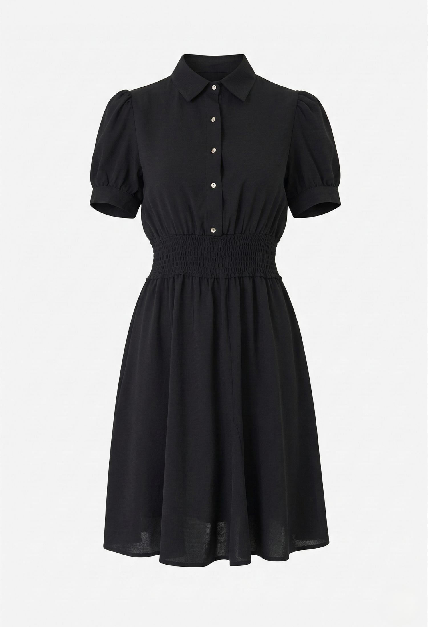 Dress – Casual Elegant Puff Sleeve Shirt Knee Length - Brand: Sortie Collection - Women & Kids, Baby Clothes Wholesale - TheBS Women