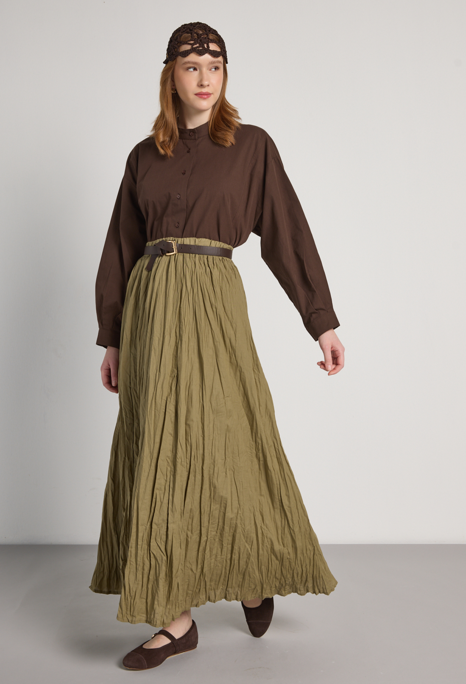 Flared Maxi Skirt High Waist Pull On - Brand: First Angels - Women & Kids, Baby Clothes Wholesale - TheBS Women