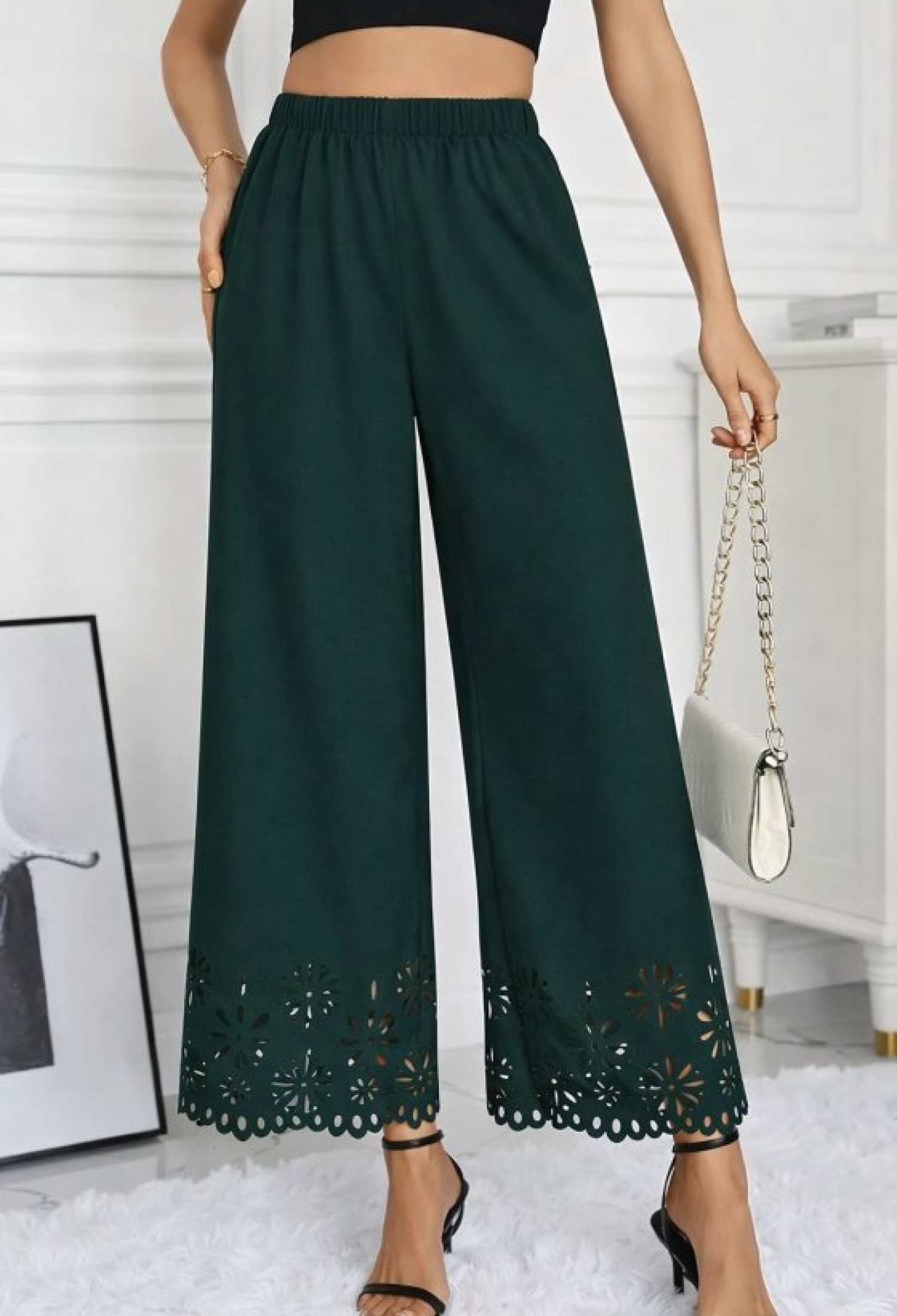 Palazzo Pants With Wide Leg And Mid Waist - Brand: Janes - Women & Kids, Baby Clothes Wholesale - TheBS Women