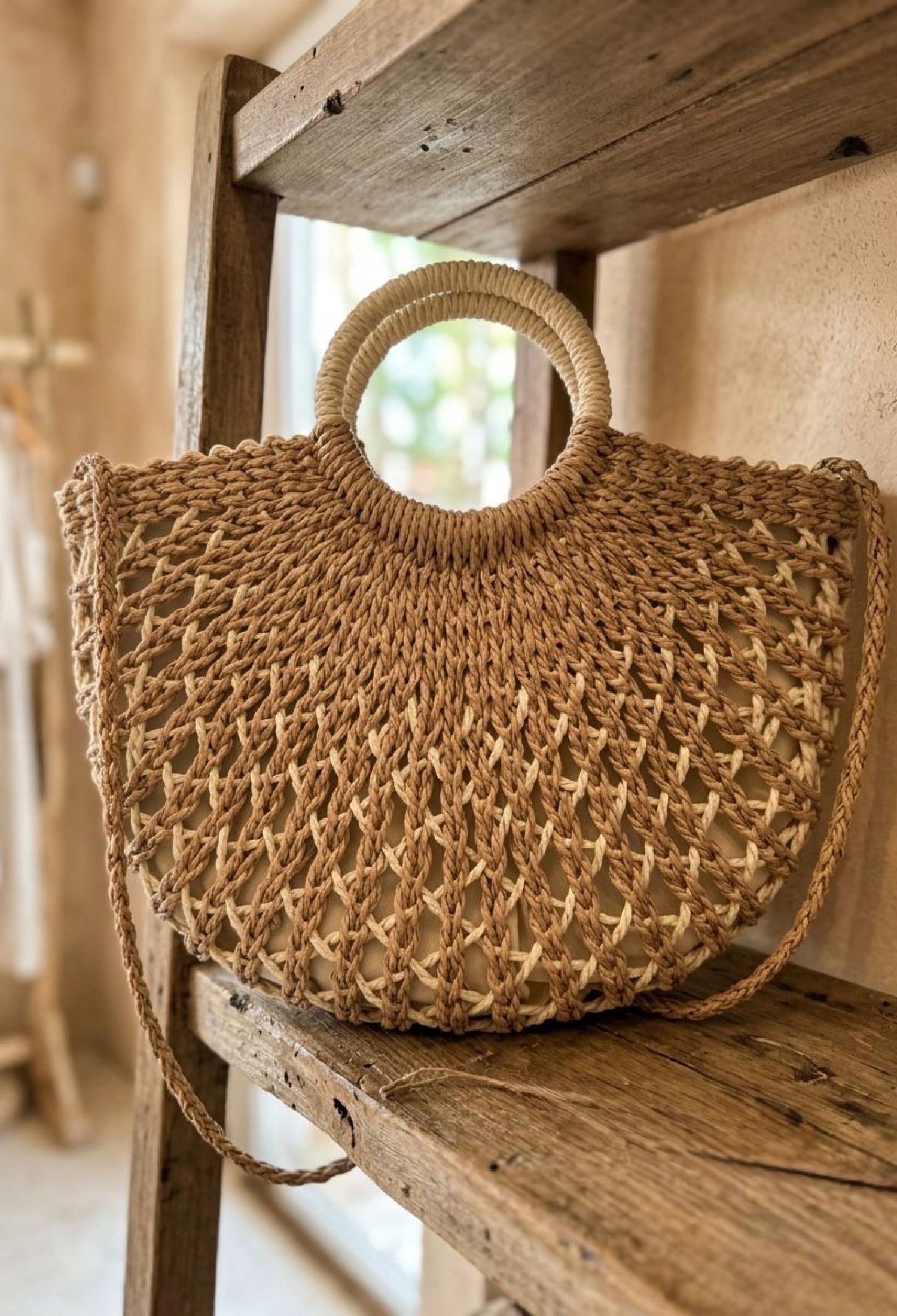 Zipper Straw Bag 43x36 5 Cm - Brand: Axesoire - Women & Kids, Baby Clothes Wholesale - TheBS Women