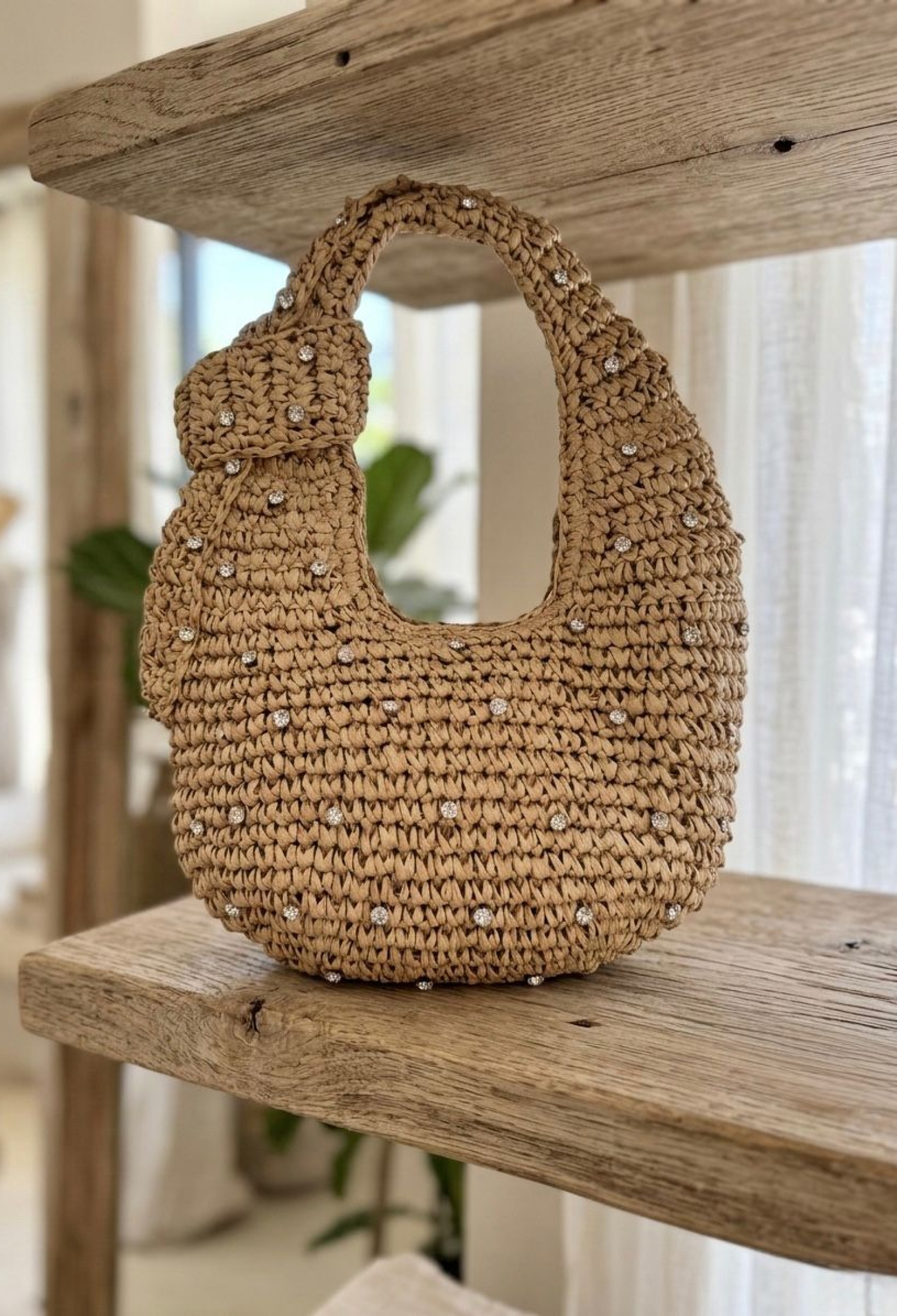 Stone Zipper Straw Bag - Brand: Axesoire - Women & Kids, Baby Clothes Wholesale - TheBS Women