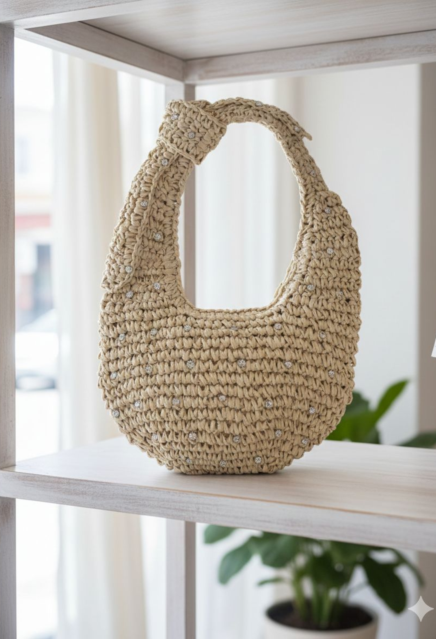 Stone Zipper Straw Bag - Brand: Axesoire - Women & Kids, Baby Clothes Wholesale - TheBS Women
