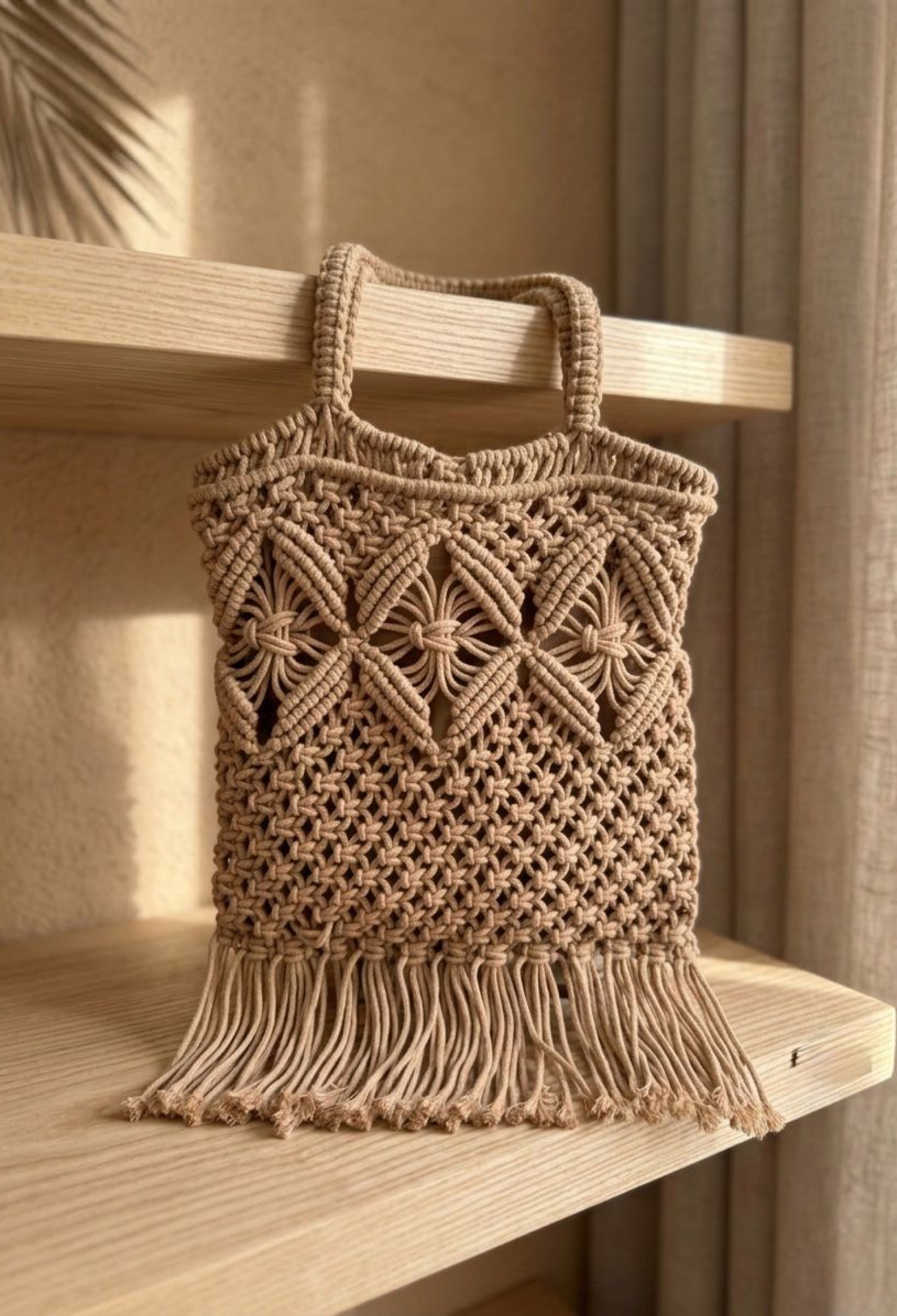 Hand Knitted Straw Bag With Rubber Lining 30x30x15 Cm - Brand: Axesoire - Women & Kids, Baby Clothes Wholesale - TheBS Women