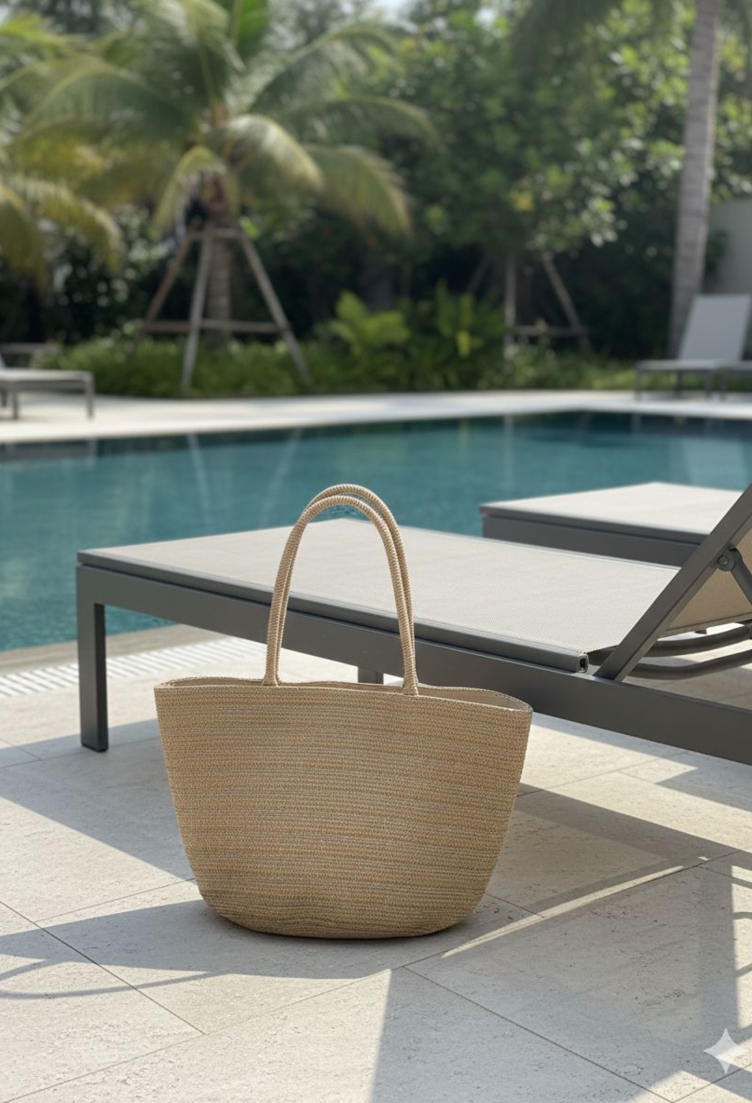 Striped Straw Bag 49x30 Cm - Brand: Axesoire - Women & Kids, Baby Clothes Wholesale - TheBS Women