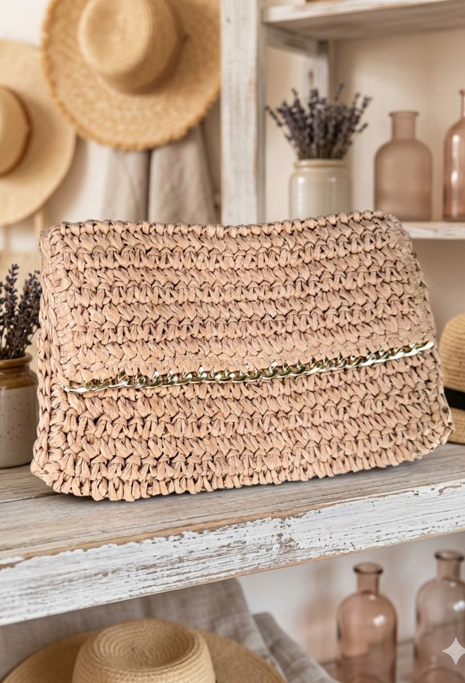 Hand Knitted Straw Bag 27x19x31 Cm - Brand: Axesoire - Women & Kids, Baby Clothes Wholesale - TheBS Women