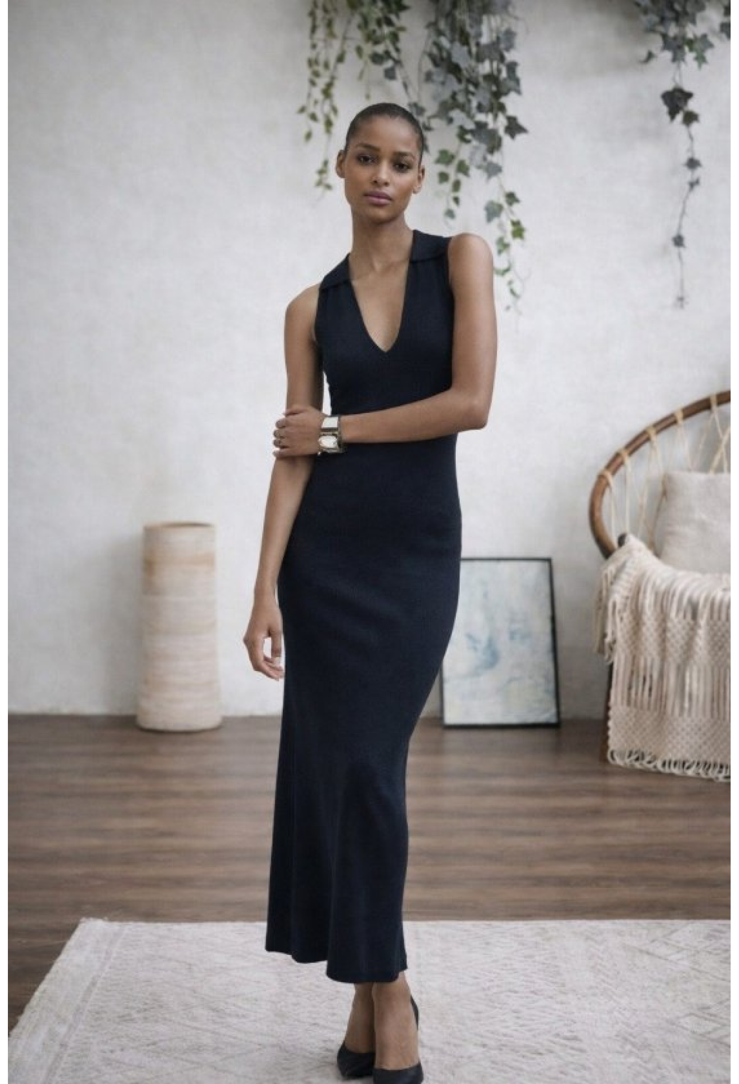 ElegantSheath Maxi Dress With V-Neck - Brand: Janes - Women & Kids, Baby Clothes Wholesale - TheBS Women