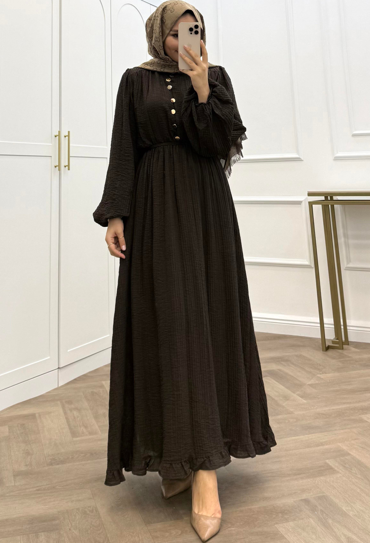 Fit And Flare Dress With Long Sleeves - Brand: Mode Roy - Women & Kids, Baby Clothes Wholesale - TheBS Women