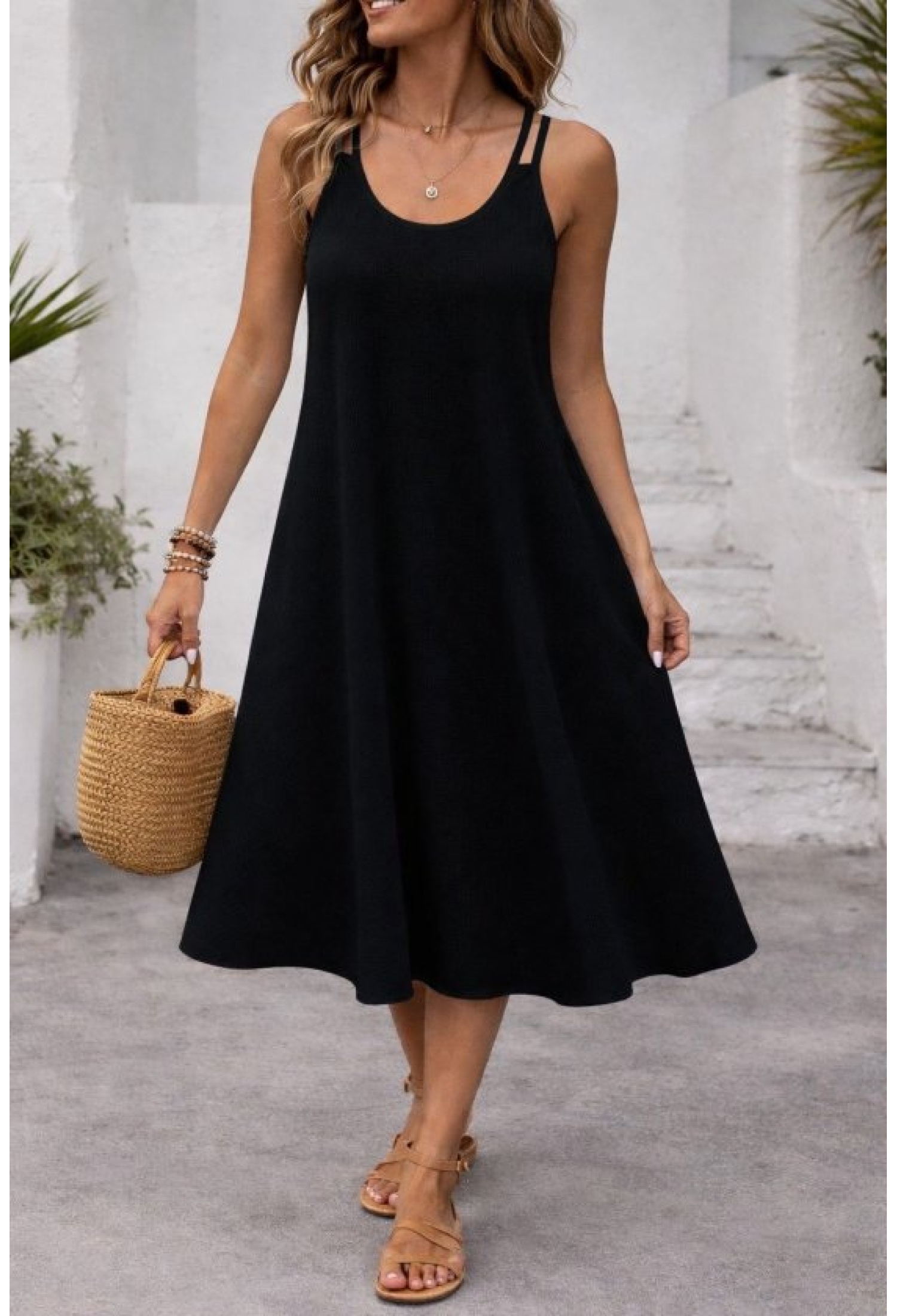 A-Line Dress With Cap Sleeves - Brand: Janes - Women & Kids, Baby Clothes Wholesale - TheBS Women