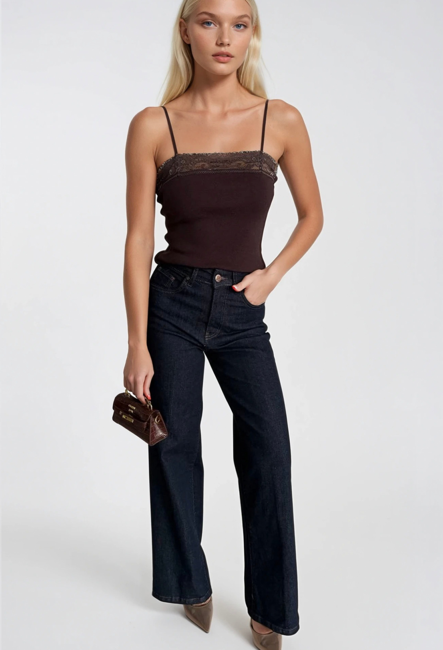 Blouse With Square Neck And Cap Sleeves - Brand: Black Fashion - Women & Kids, Baby Clothes Wholesale - TheBS Women