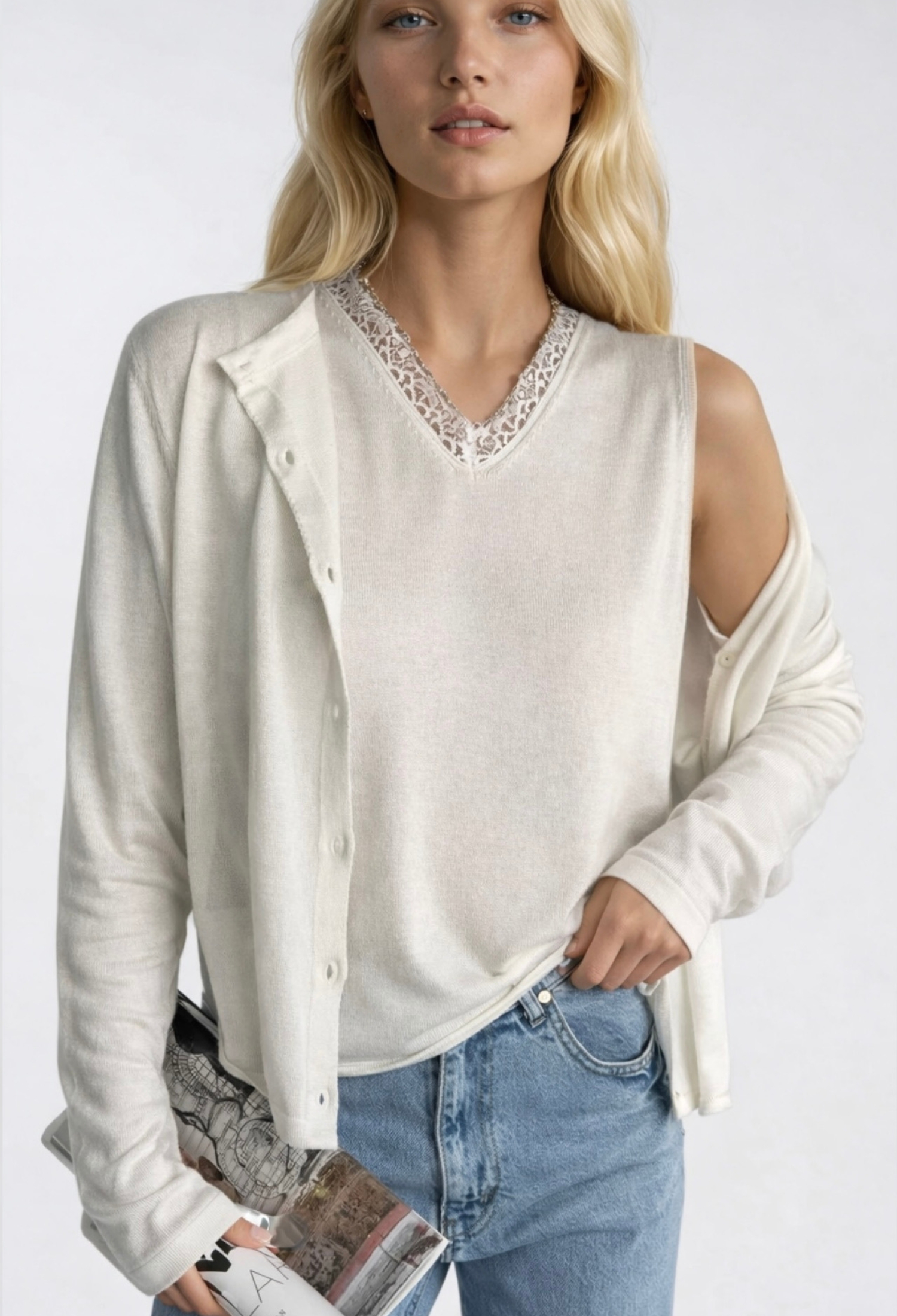 Elegant Set With V-Neck & Mom Pants - Brand: Black Fashion - Women & Kids, Baby Clothes Wholesale - TheBS Women