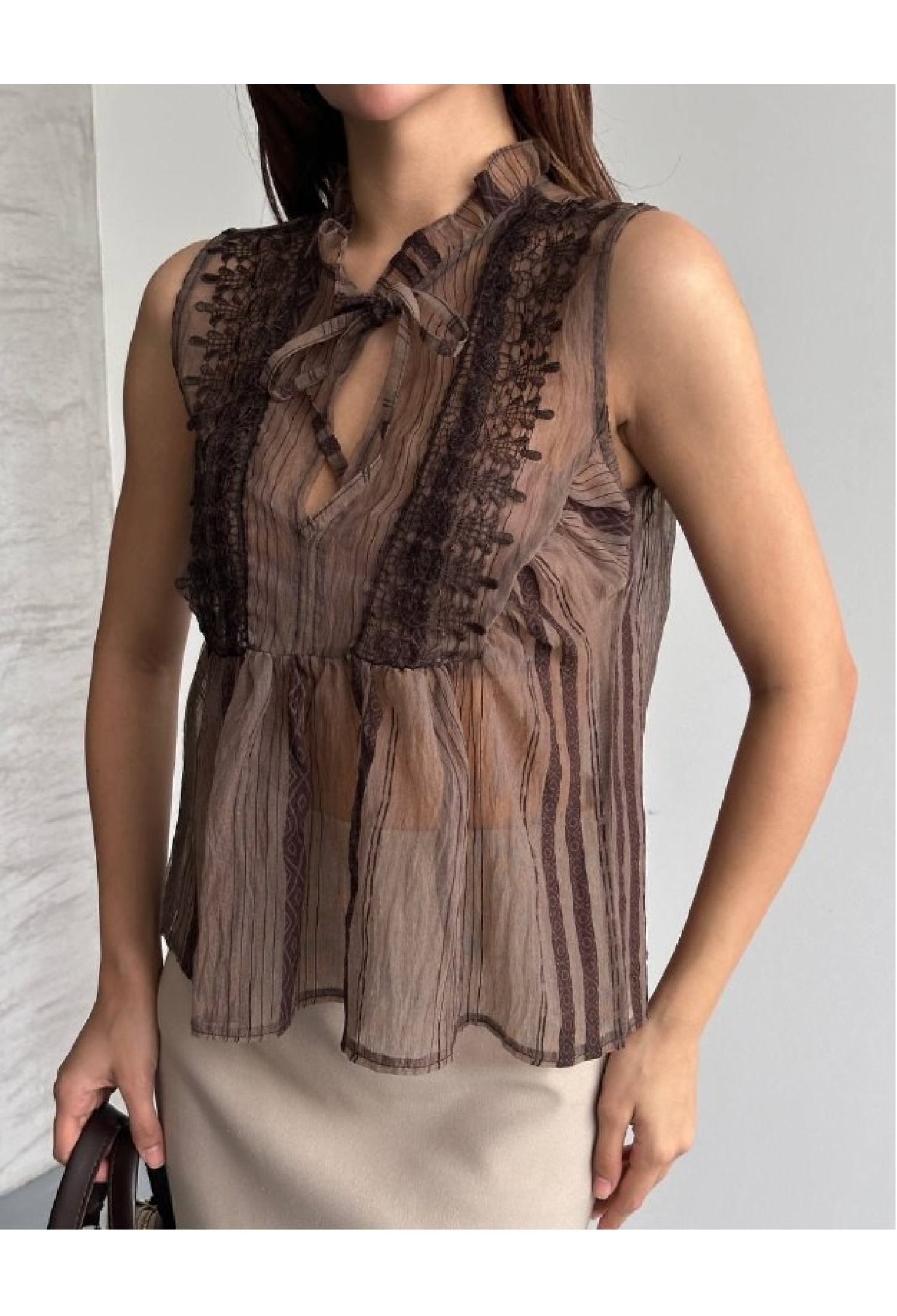 Vintage Sleeveless Cap Sleeve Blouse - Brand: Mistix - Women & Kids, Baby Clothes Wholesale - TheBS Women