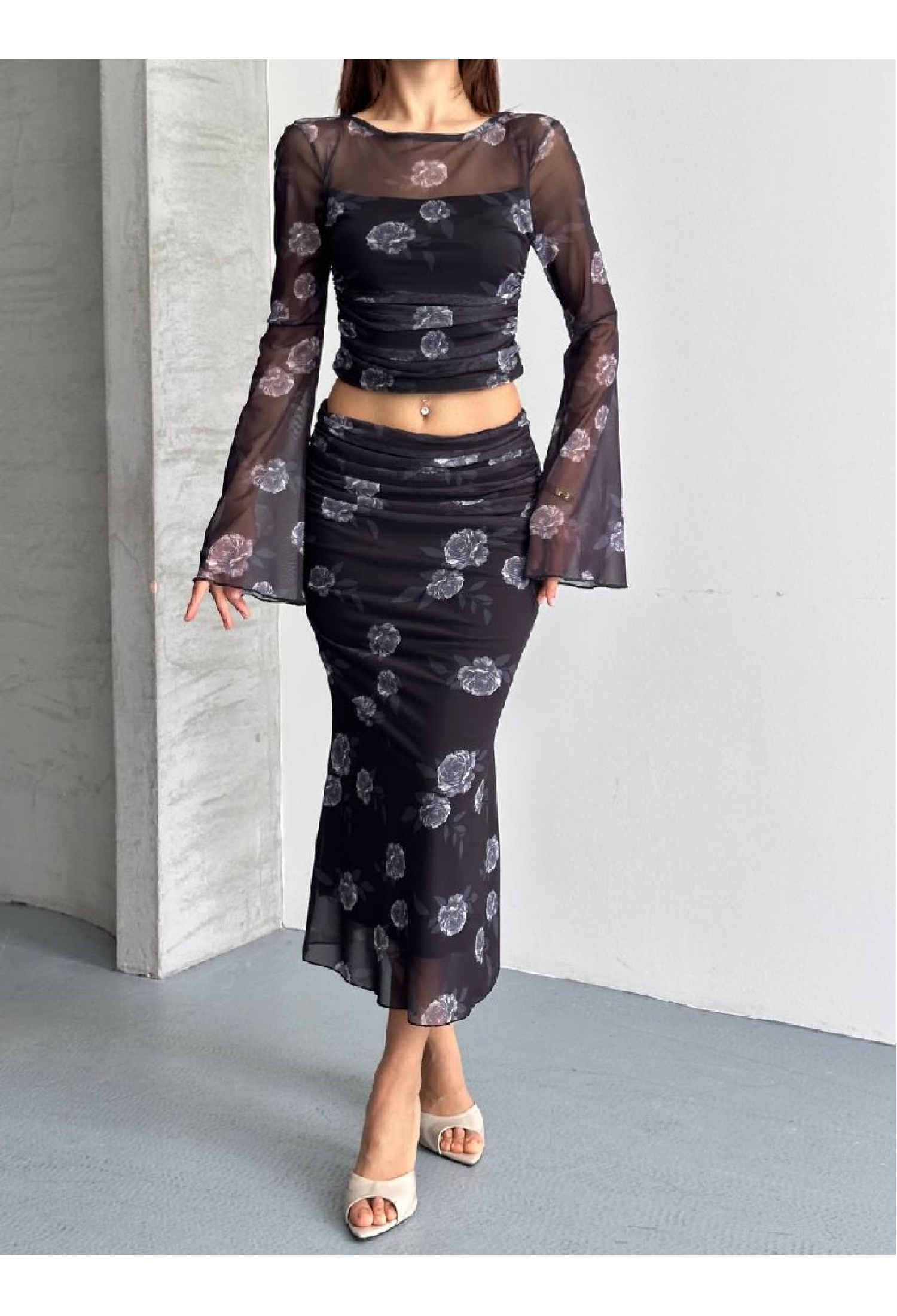 Fitted Floral Mermaid Maxi Set - Brand: Mistix - Women & Kids, Baby Clothes Wholesale - TheBS Women