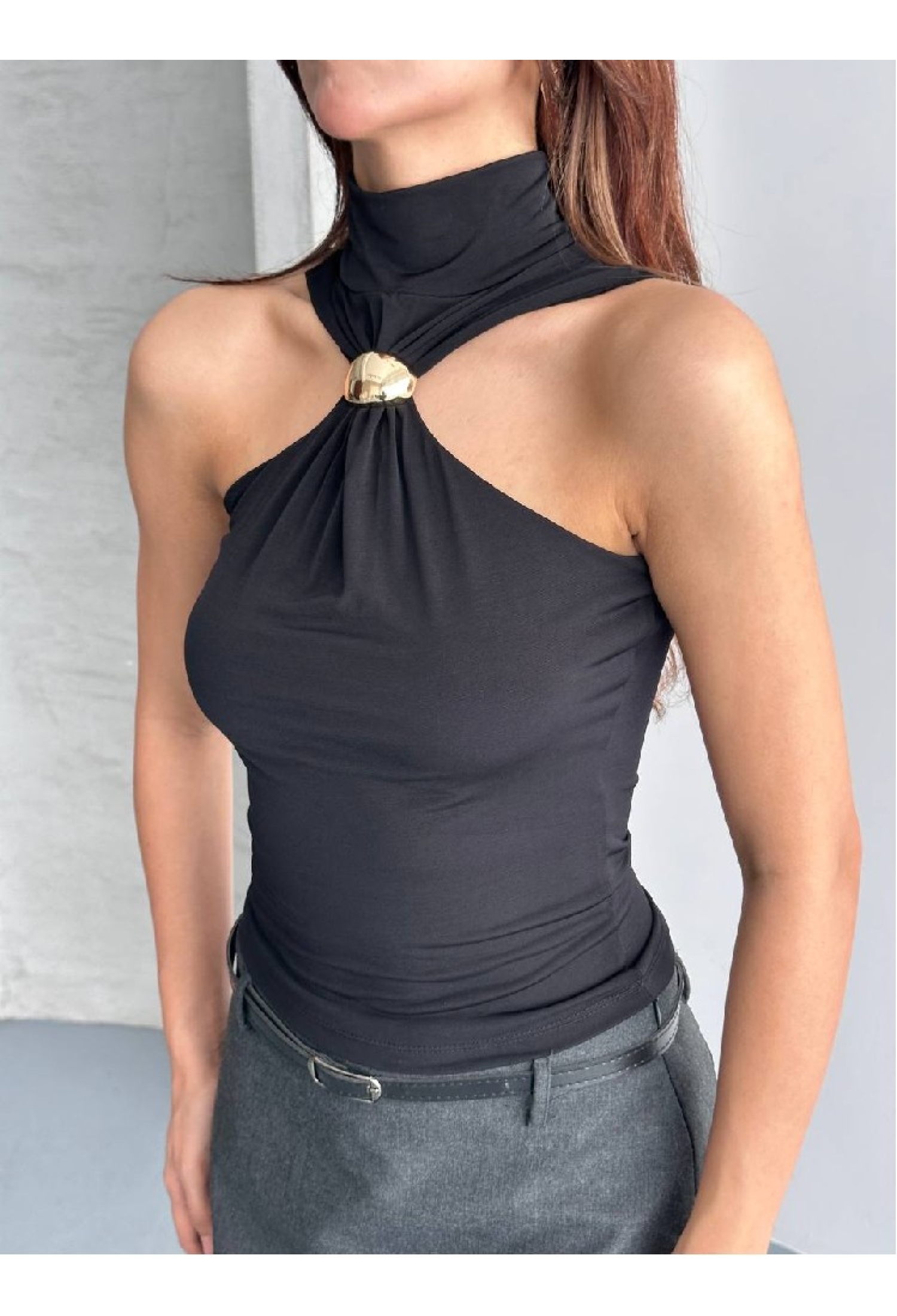 Slim Fit High Neck Sleeveless Blouse - Brand: Mistix - Women & Kids, Baby Clothes Wholesale - TheBS Women