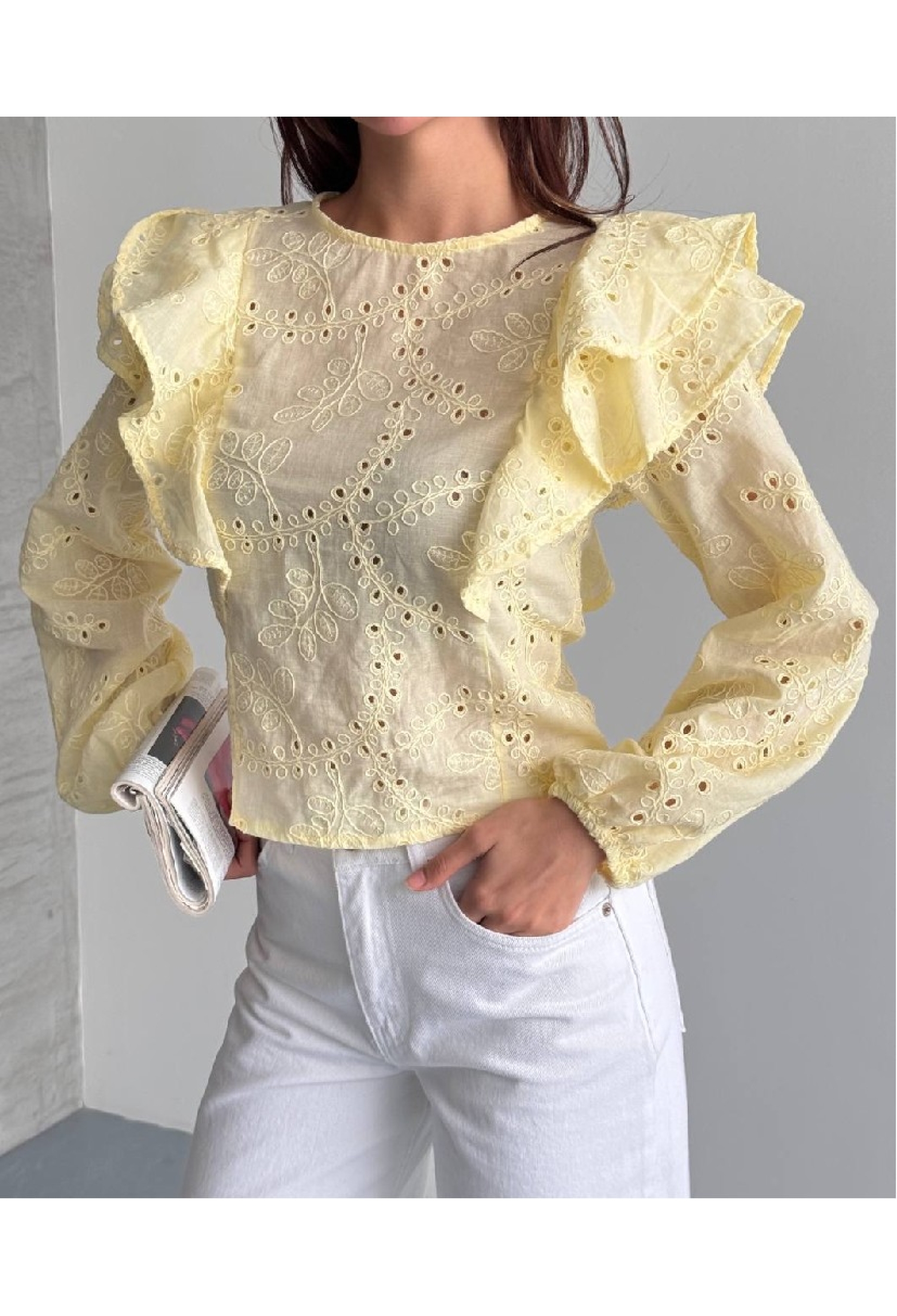 Floral Ruffle Sleeve Blouse - Brand: Mistix - Women & Kids, Baby Clothes Wholesale - TheBS Women