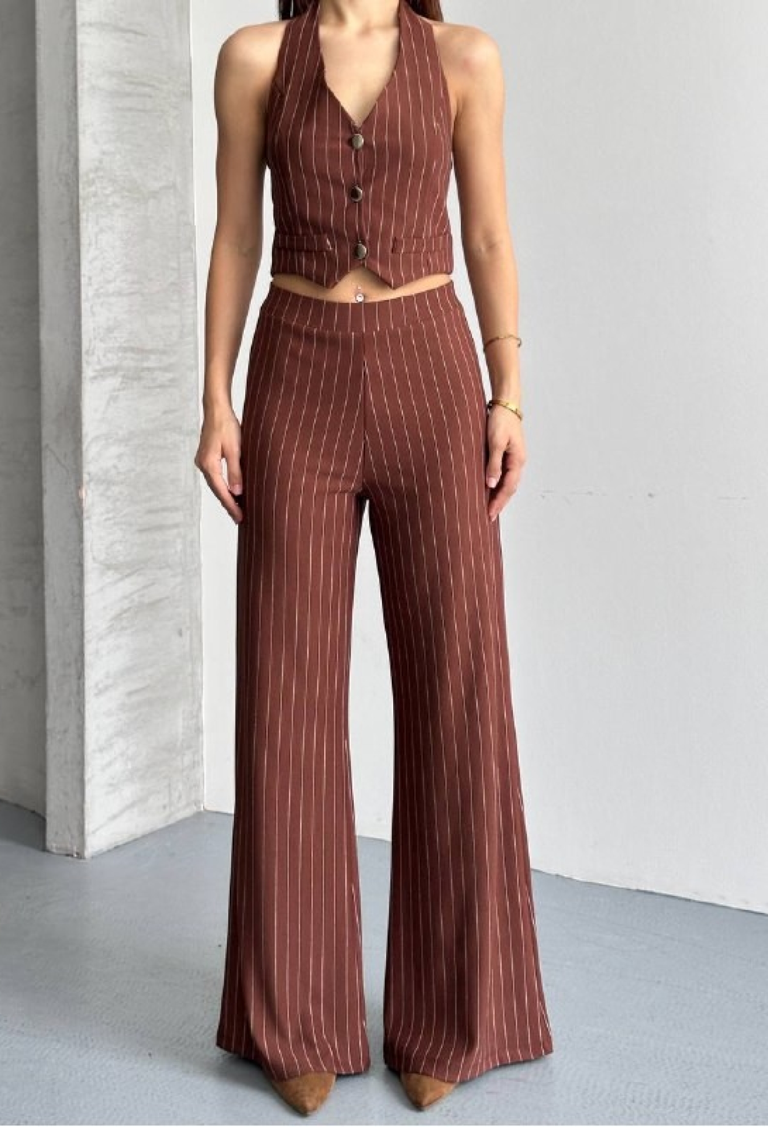 Striped Elegant Palazzo Set - Brand: Mistix - Women & Kids, Baby Clothes Wholesale - TheBS Women