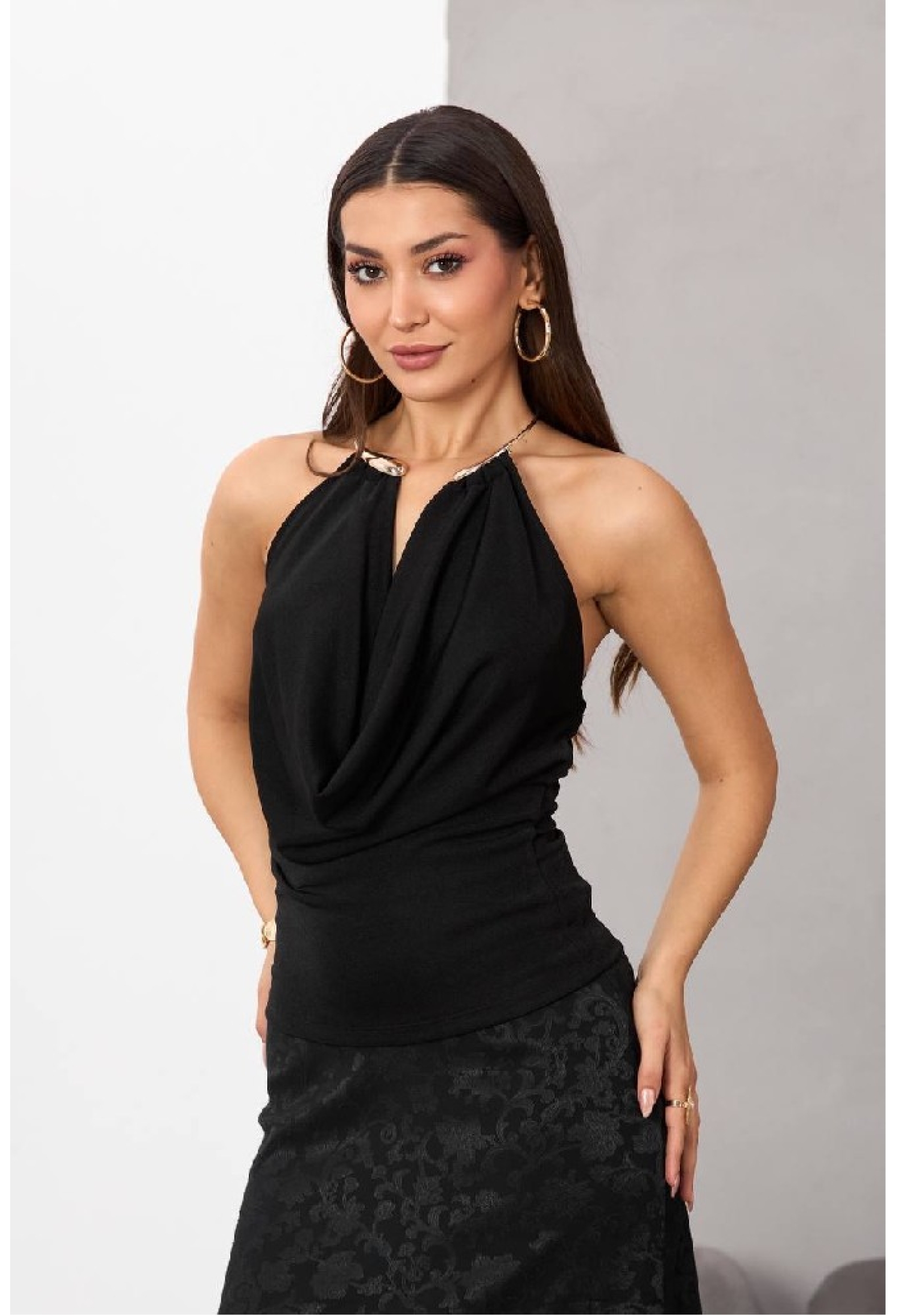 Halter Neck Slim Fit Blouse - Brand: Mistix - Women & Kids, Baby Clothes Wholesale - TheBS Women