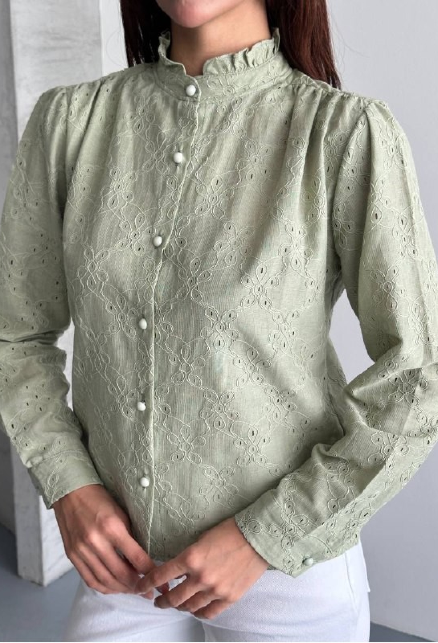 Beige Vintage Elegant Buttoned Shirt - Brand: Mistix - Women & Kids, Baby Clothes Wholesale - TheBS Women