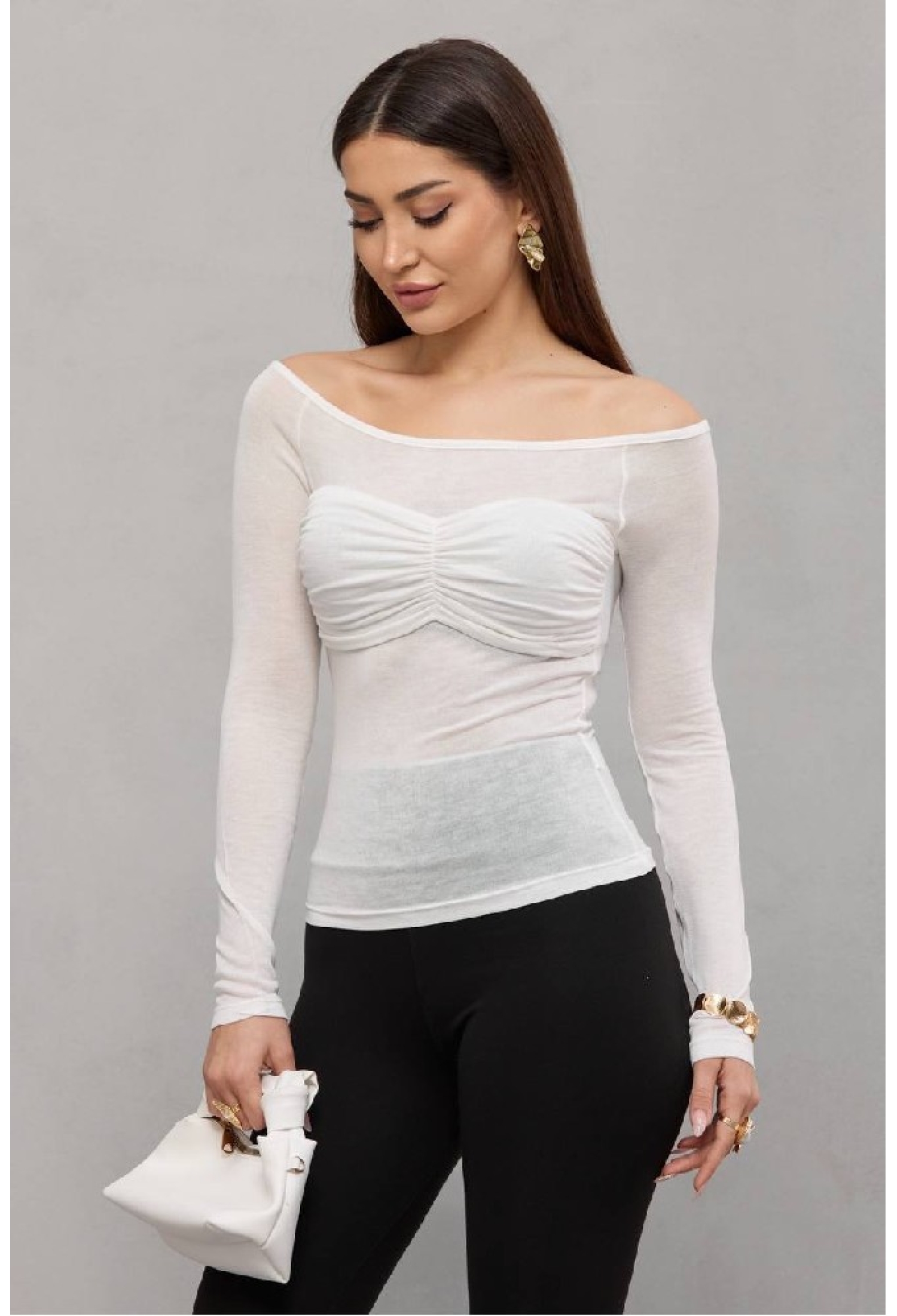 Slim Fit Off Shoulder Neck Blouse - Brand: Mistix - Women & Kids, Baby Clothes Wholesale - TheBS Women