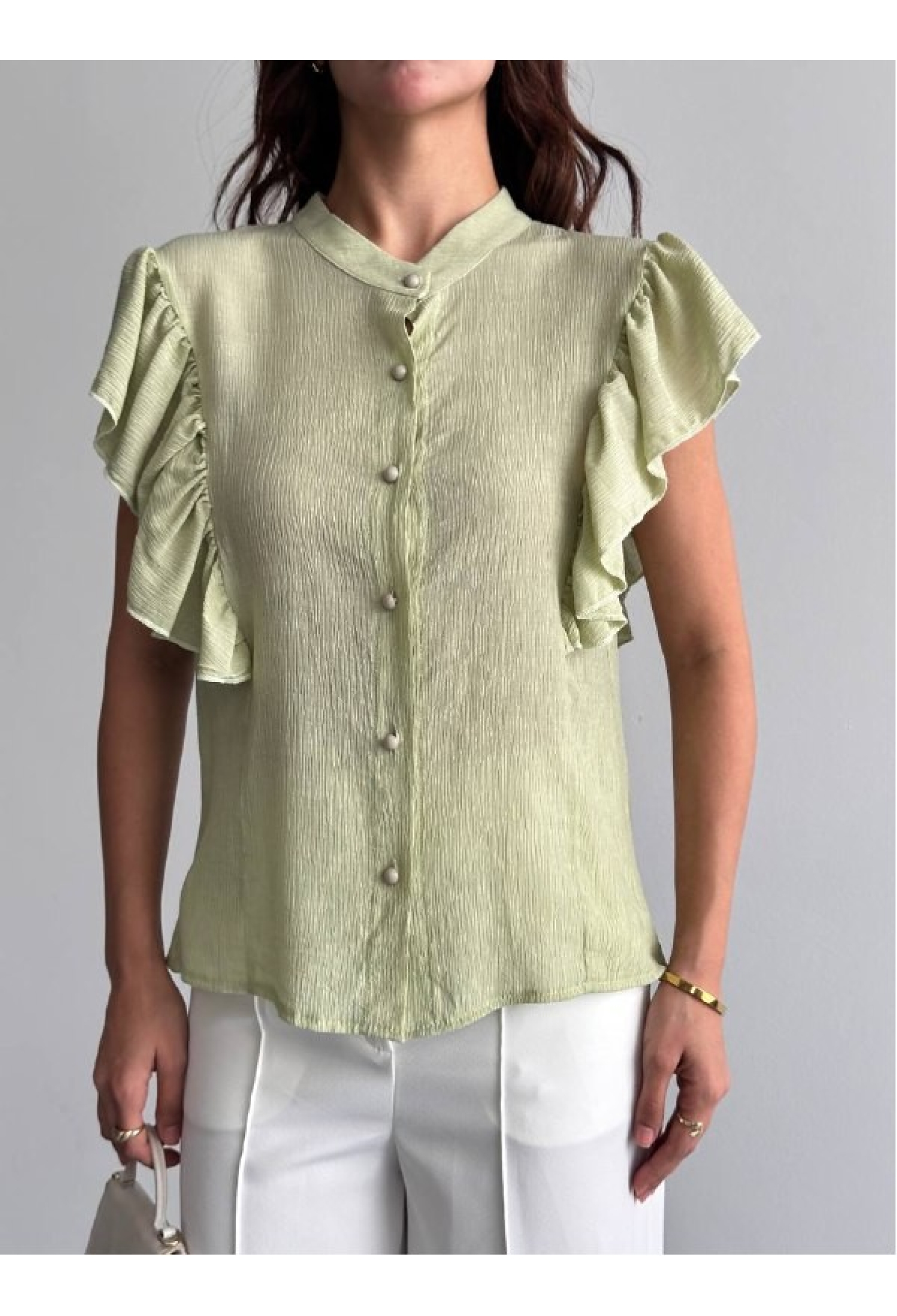Beige Elegant Casual Shirt - Brand: Mistix - Women & Kids, Baby Clothes Wholesale - TheBS Women