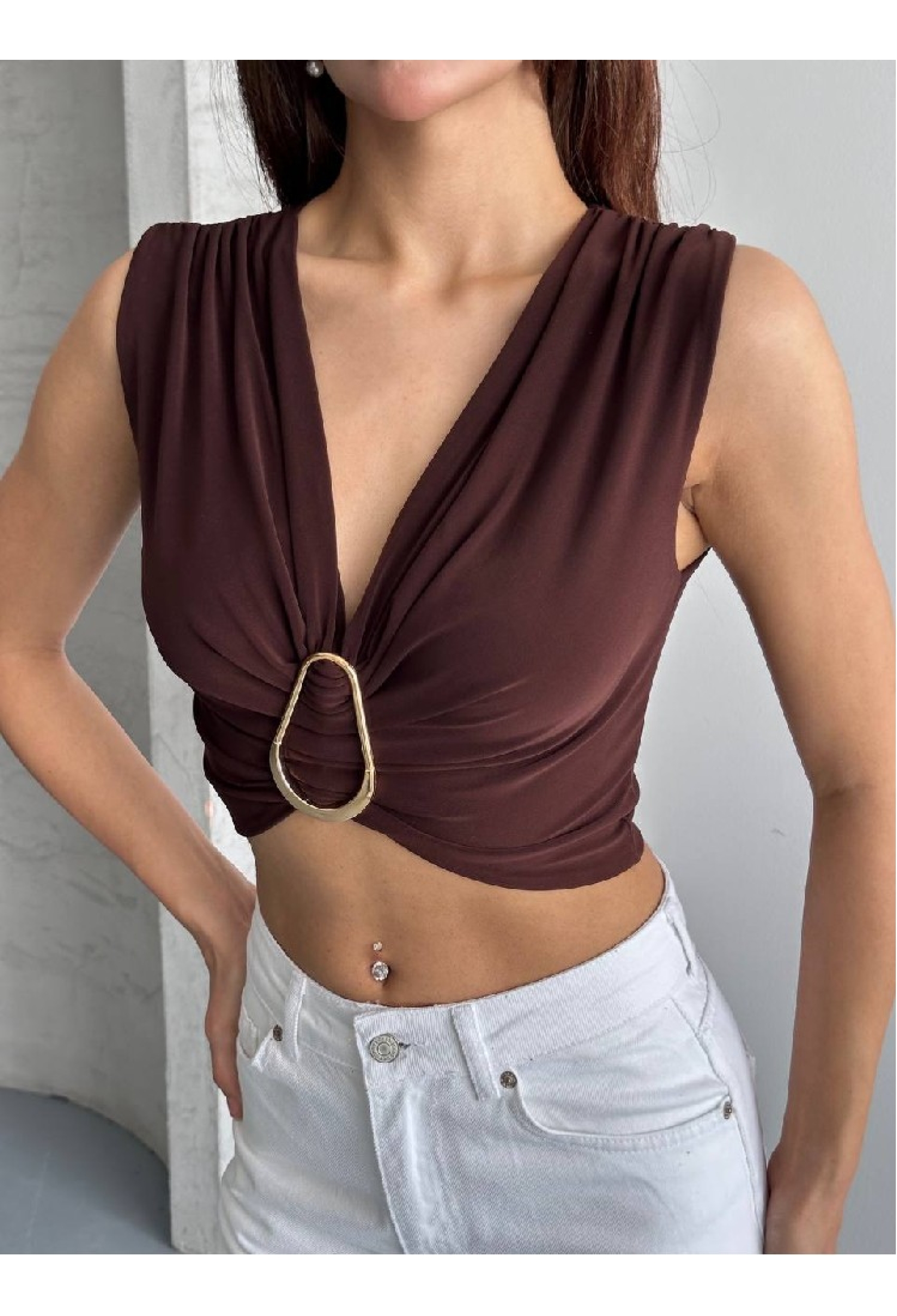 Slim Fit Sexy Crop Blouse With Cap Sleeves - Brand: Mistix - Women & Kids, Baby Clothes Wholesale - TheBS Women