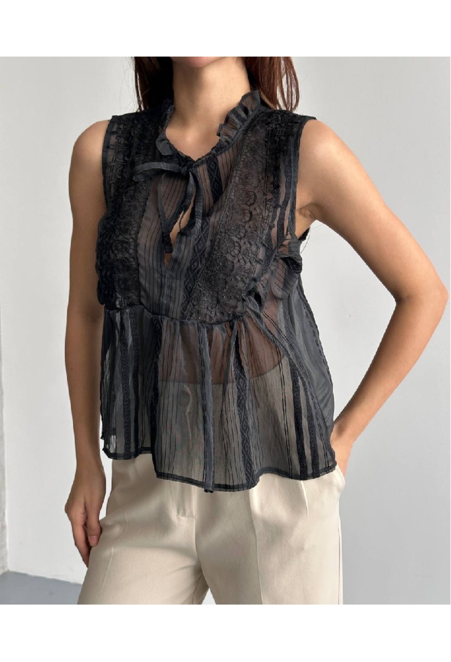 ElegantBlouse With Notched Neck And Cap Sleeves - Brand: Mistix - Women & Kids, Baby Clothes Wholesale - TheBS Women