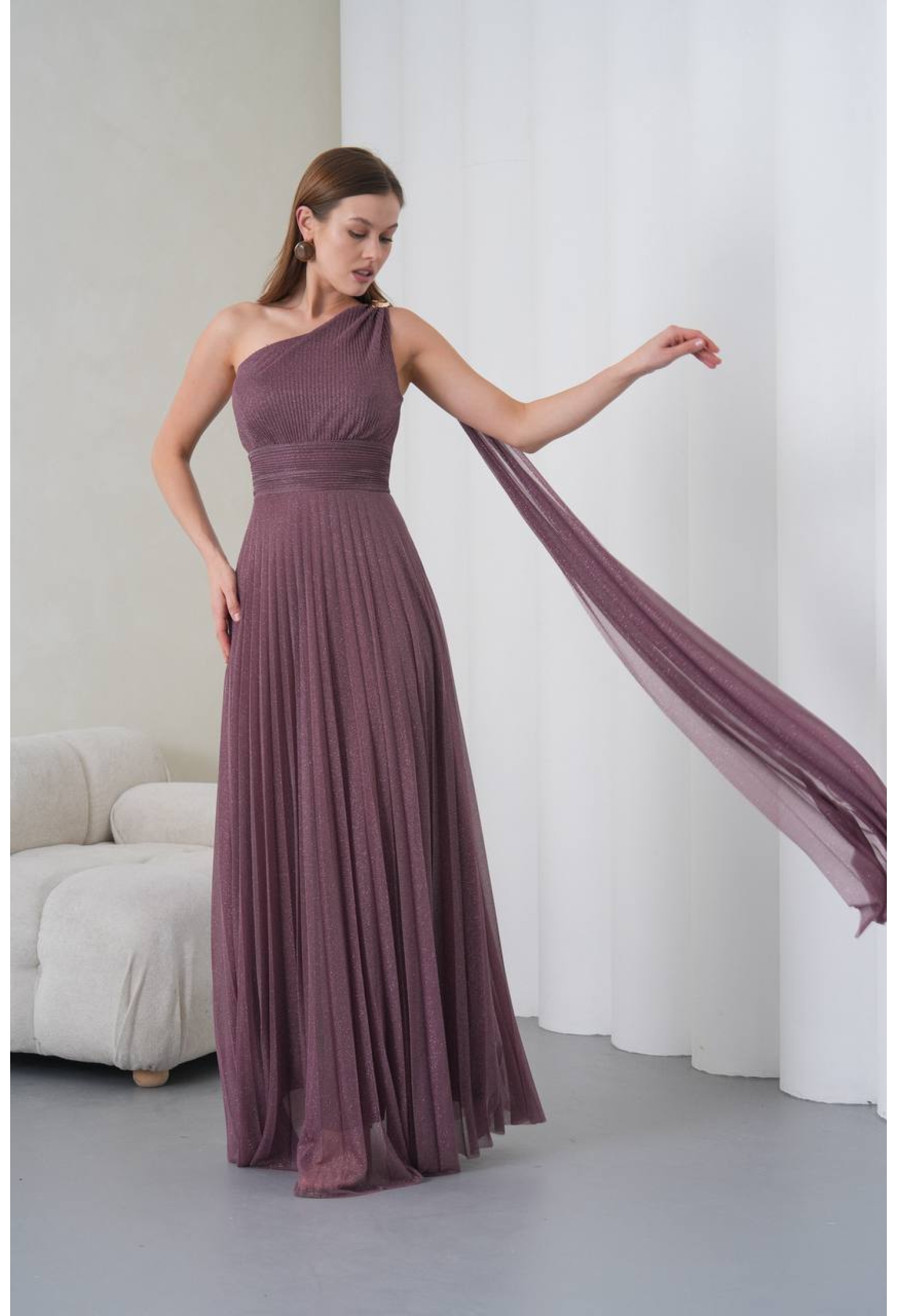 Purple Elegant Formal Glam A-Line Dress - Brand: Mode Roy - Women & Kids, Baby Clothes Wholesale - TheBS Women