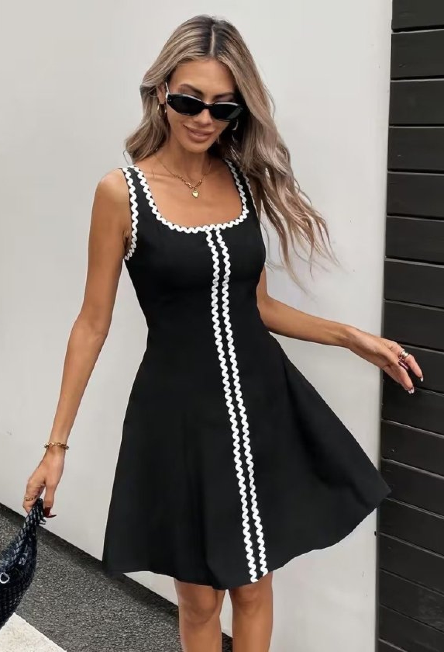 Skater Dress With Square Neck & Cap Sleeves - Brand: Janes - Women & Kids, Baby Clothes Wholesale - TheBS Women