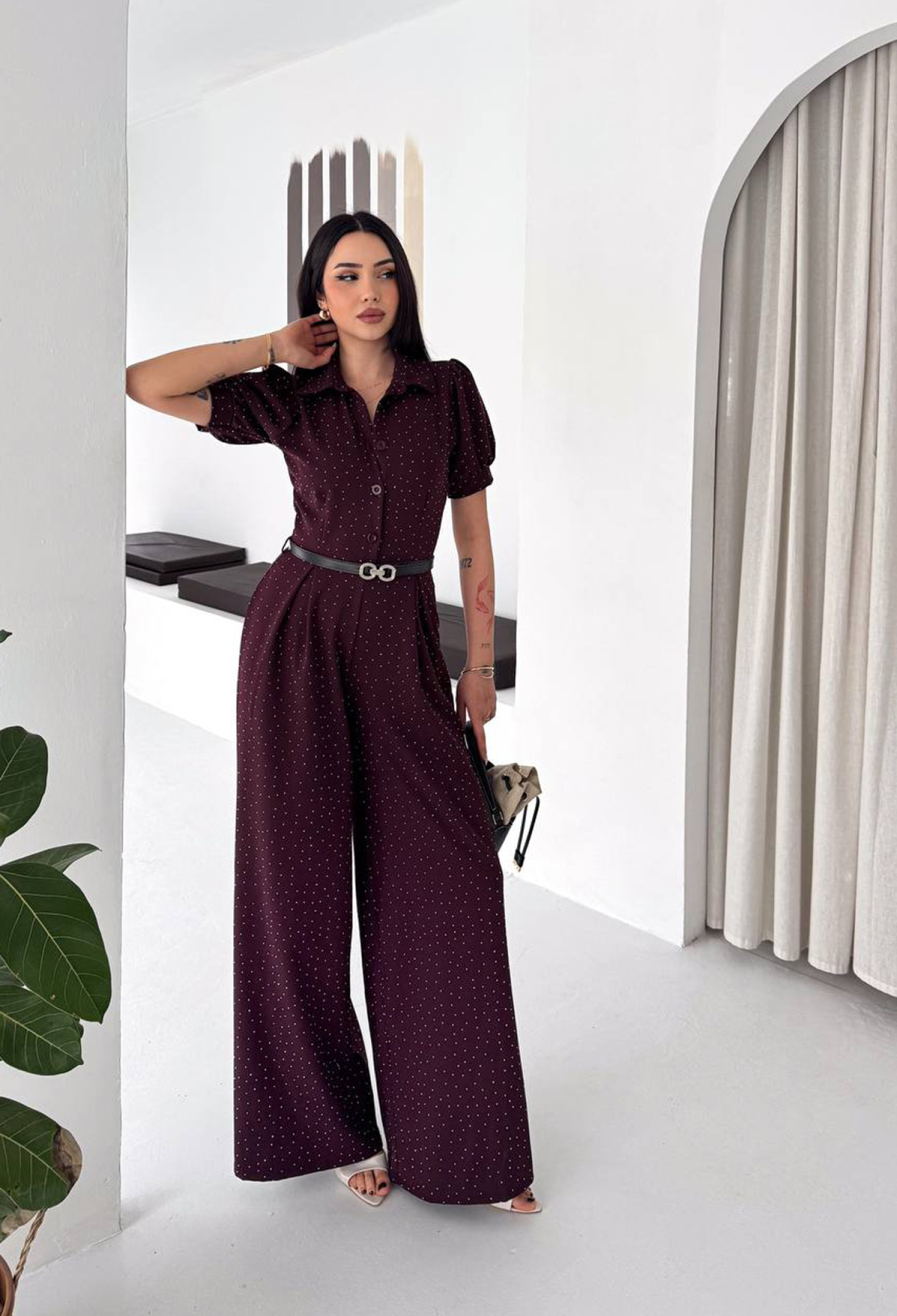 Tailored Jumpsuit With Polka Dots - Brand: Mode Roy - Women & Kids, Baby Clothes Wholesale - TheBS Women