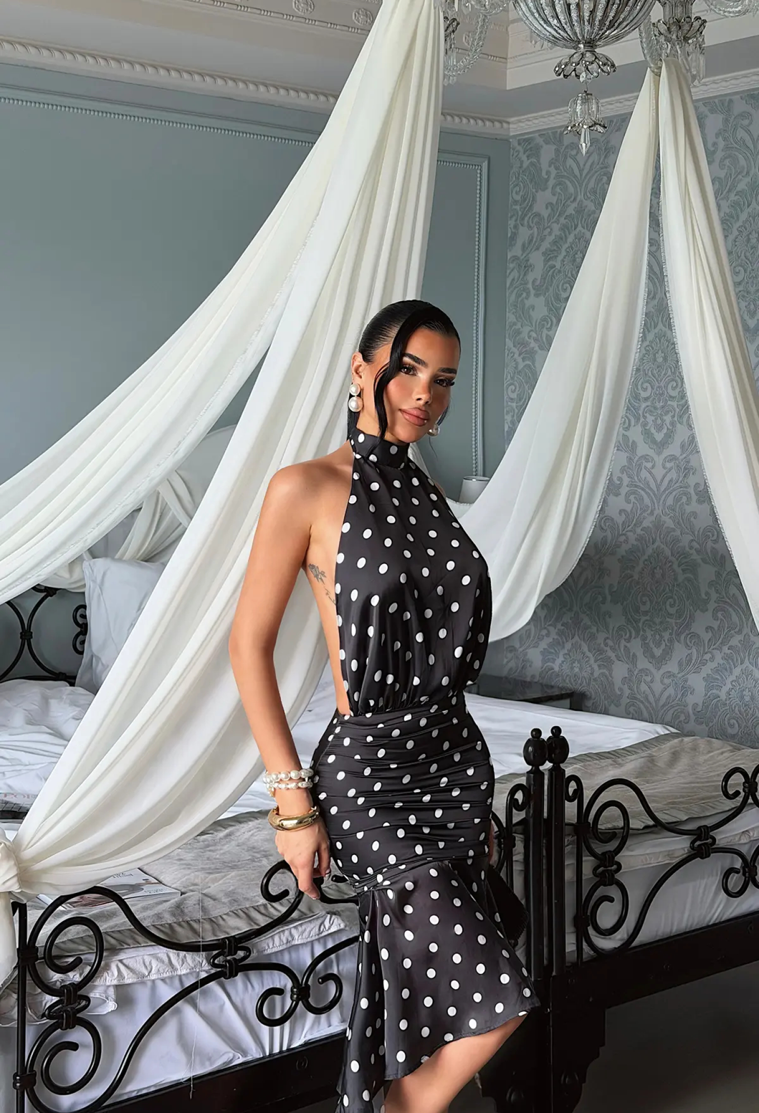 Fit And Flare Polka Dot Dress - Brand: EYYO ATELIER - Women & Kids, Baby Clothes Wholesale - TheBS Women