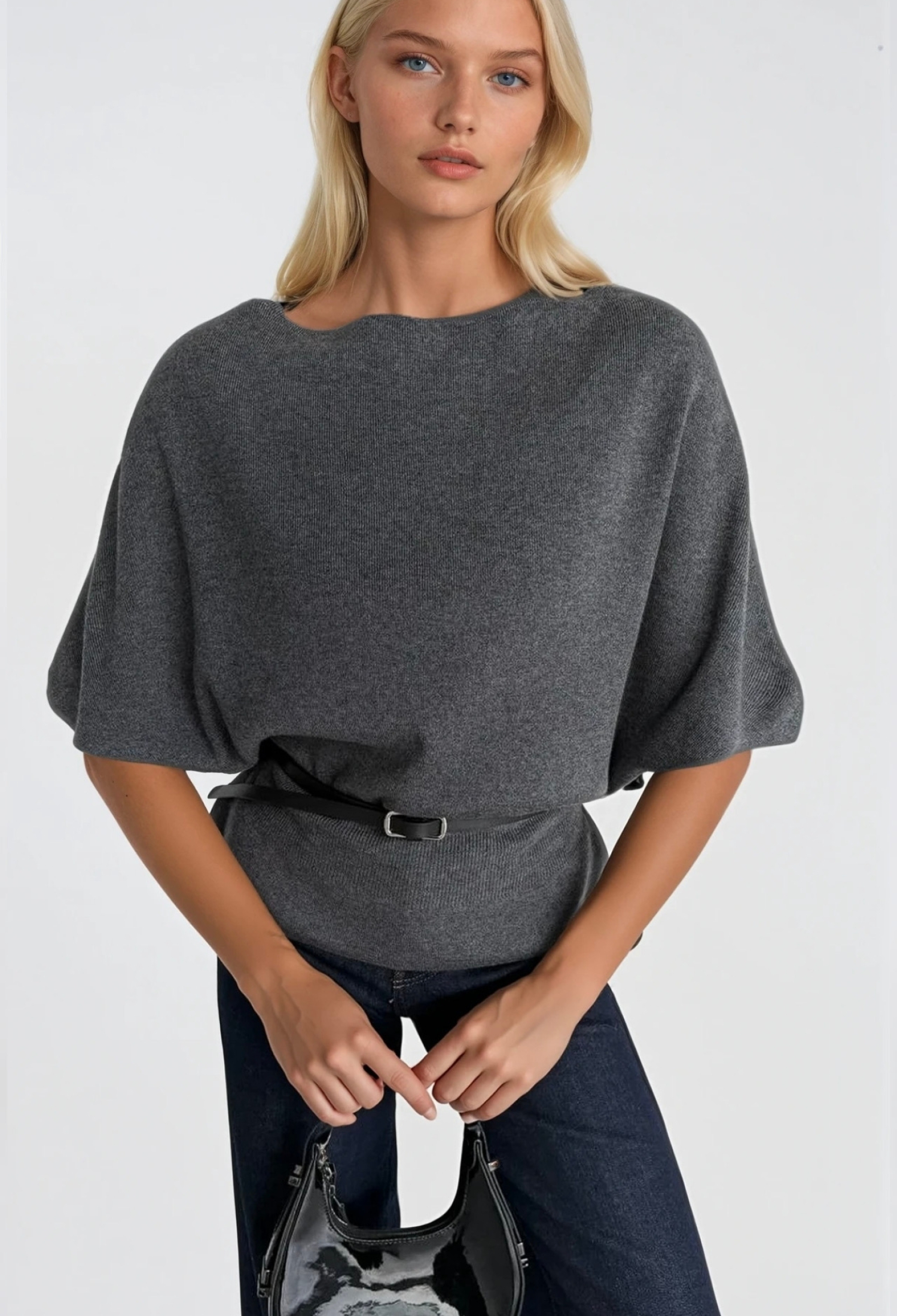 Grey Casual Elegant Formal Blouse - Brand: Black Fashion - Women & Kids, Baby Clothes Wholesale - TheBS Women