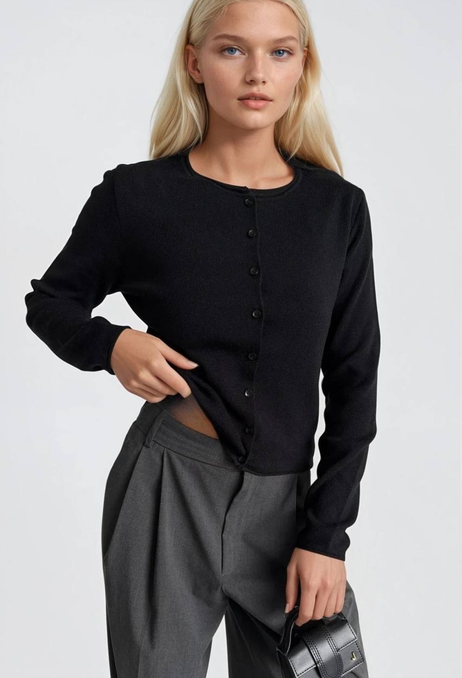 Blouse With Long Sleeves And Round Neck - Brand: Black Fashion - Women & Kids, Baby Clothes Wholesale - TheBS Women