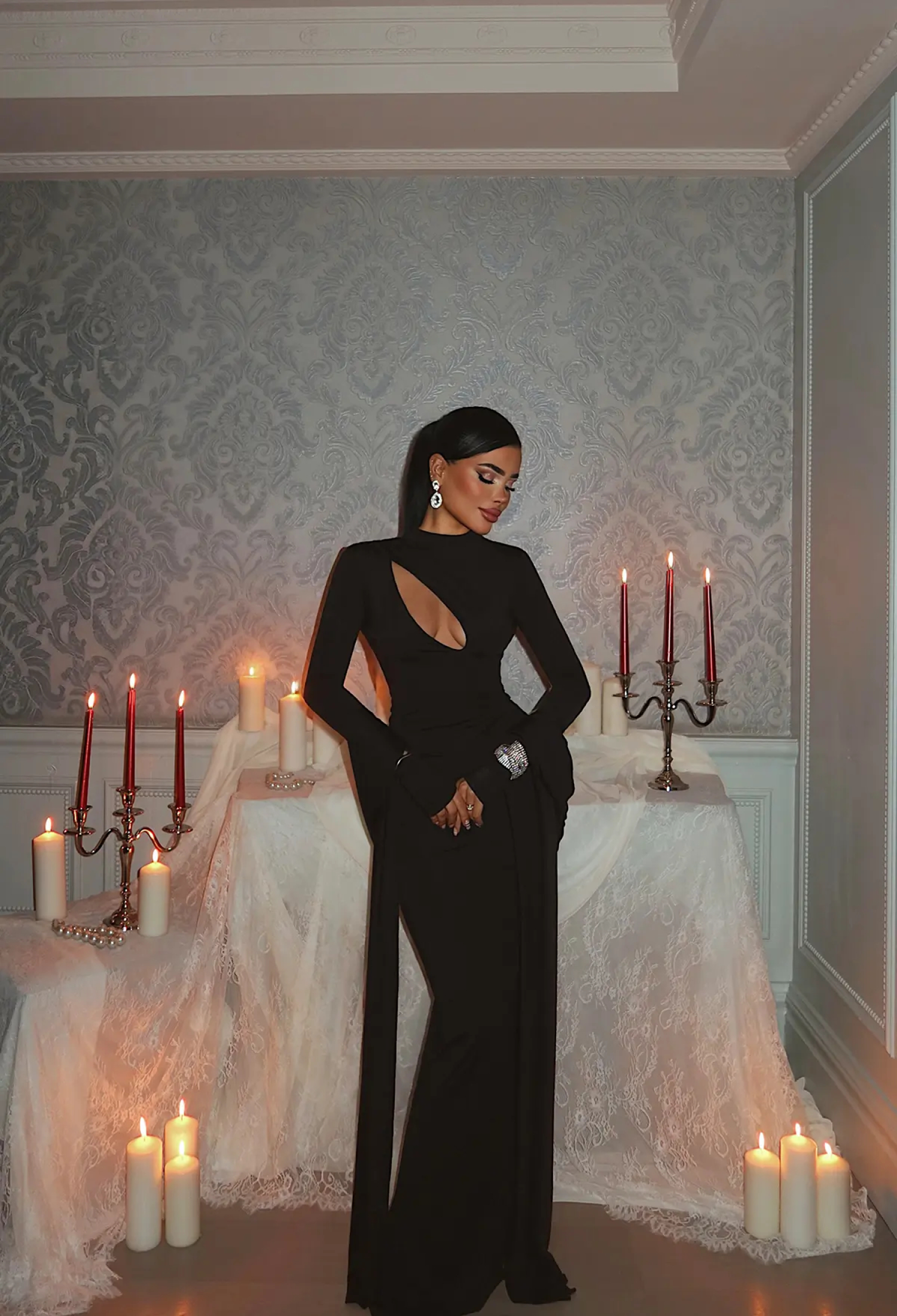 ElegantSheath Dress With Plunging Neck - Brand: EYYO ATELIER - Women & Kids, Baby Clothes Wholesale - TheBS Women