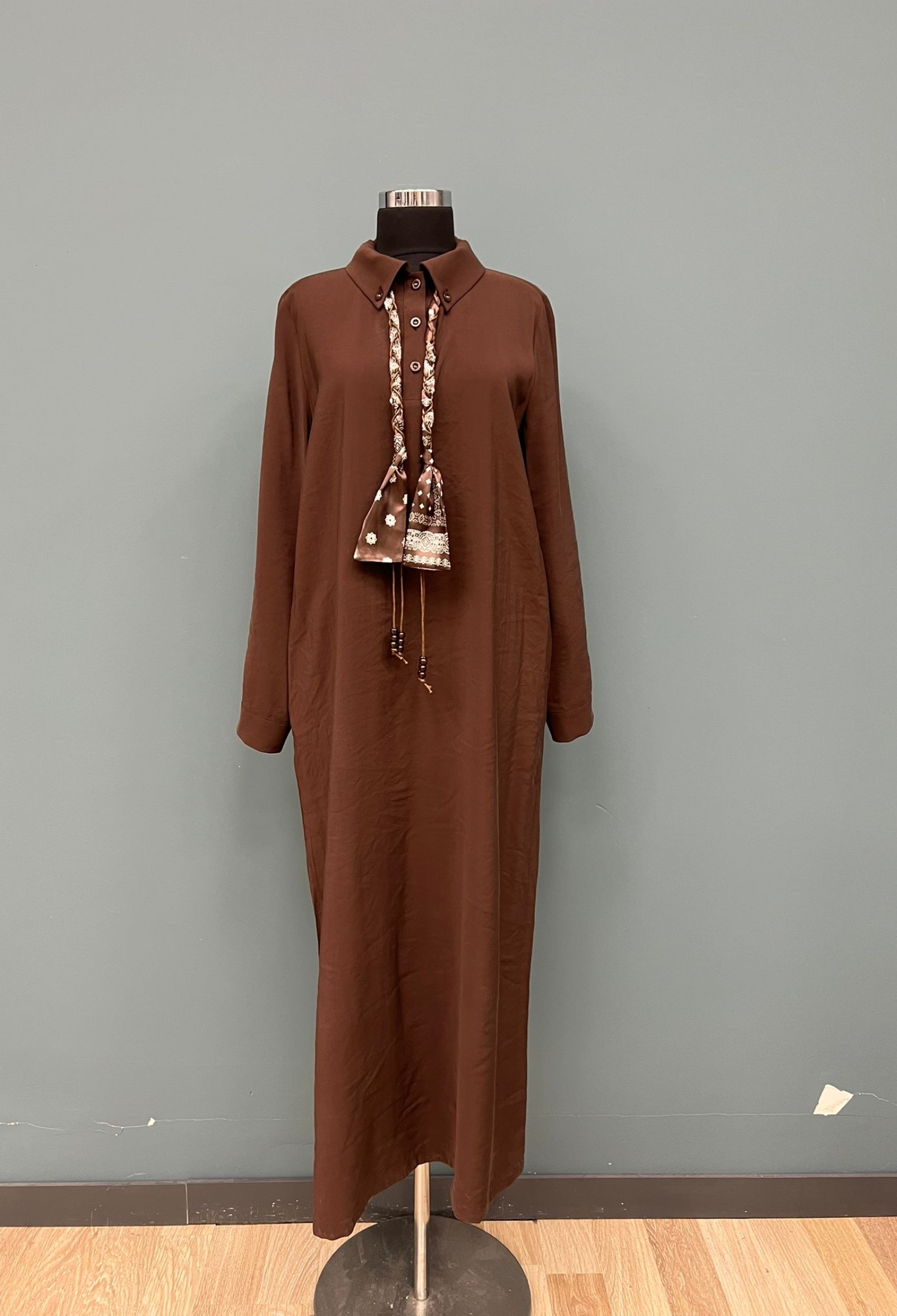 Brown Modest Ethnic Kaftan Dress - Brand: Puane - Women & Kids, Baby Clothes Wholesale - TheBS Women