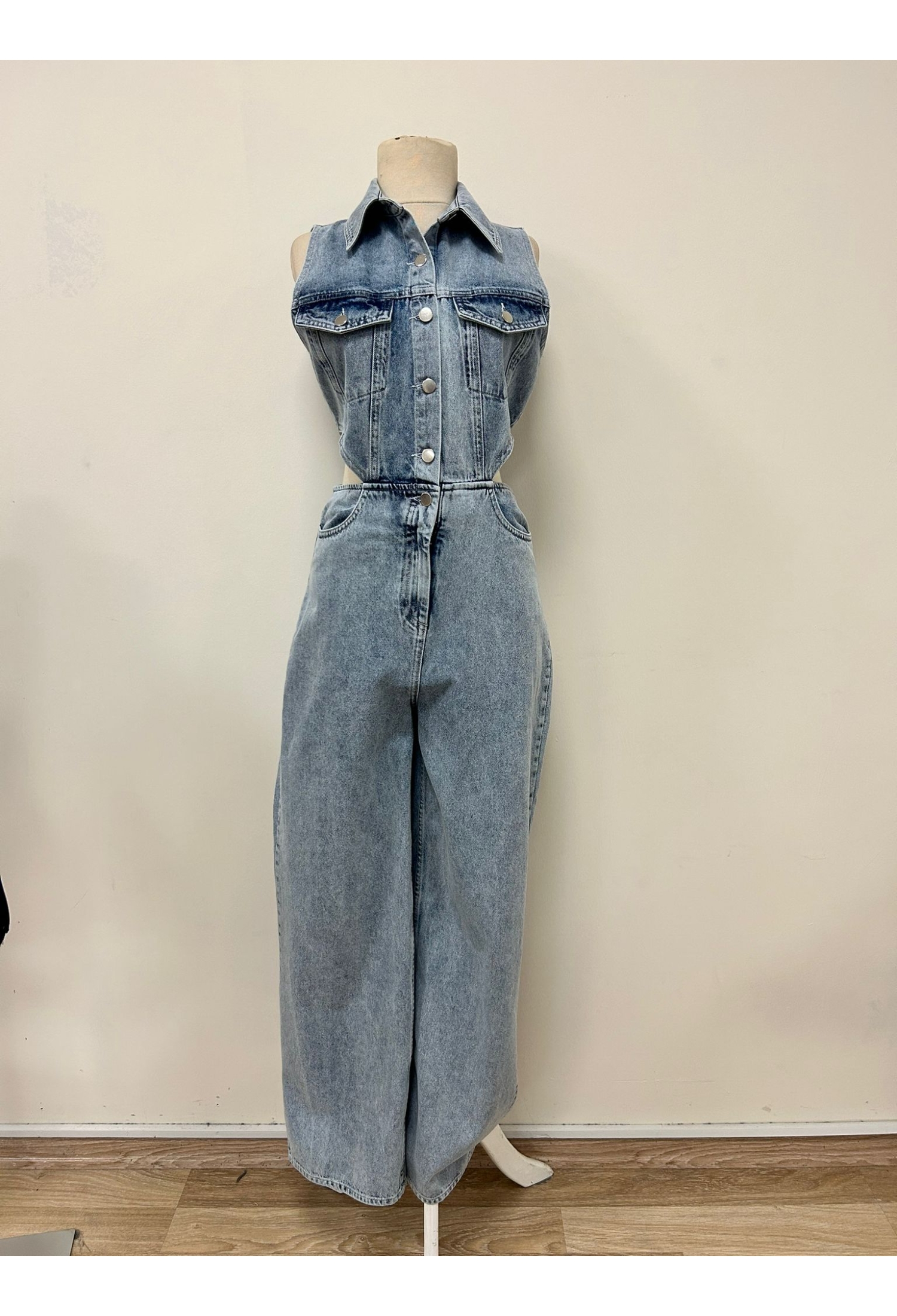 Blue Casual Streetwear Sleeveless Jumper Dress - Brand: SOUL - Women & Kids, Baby Clothes Wholesale - TheBS Women