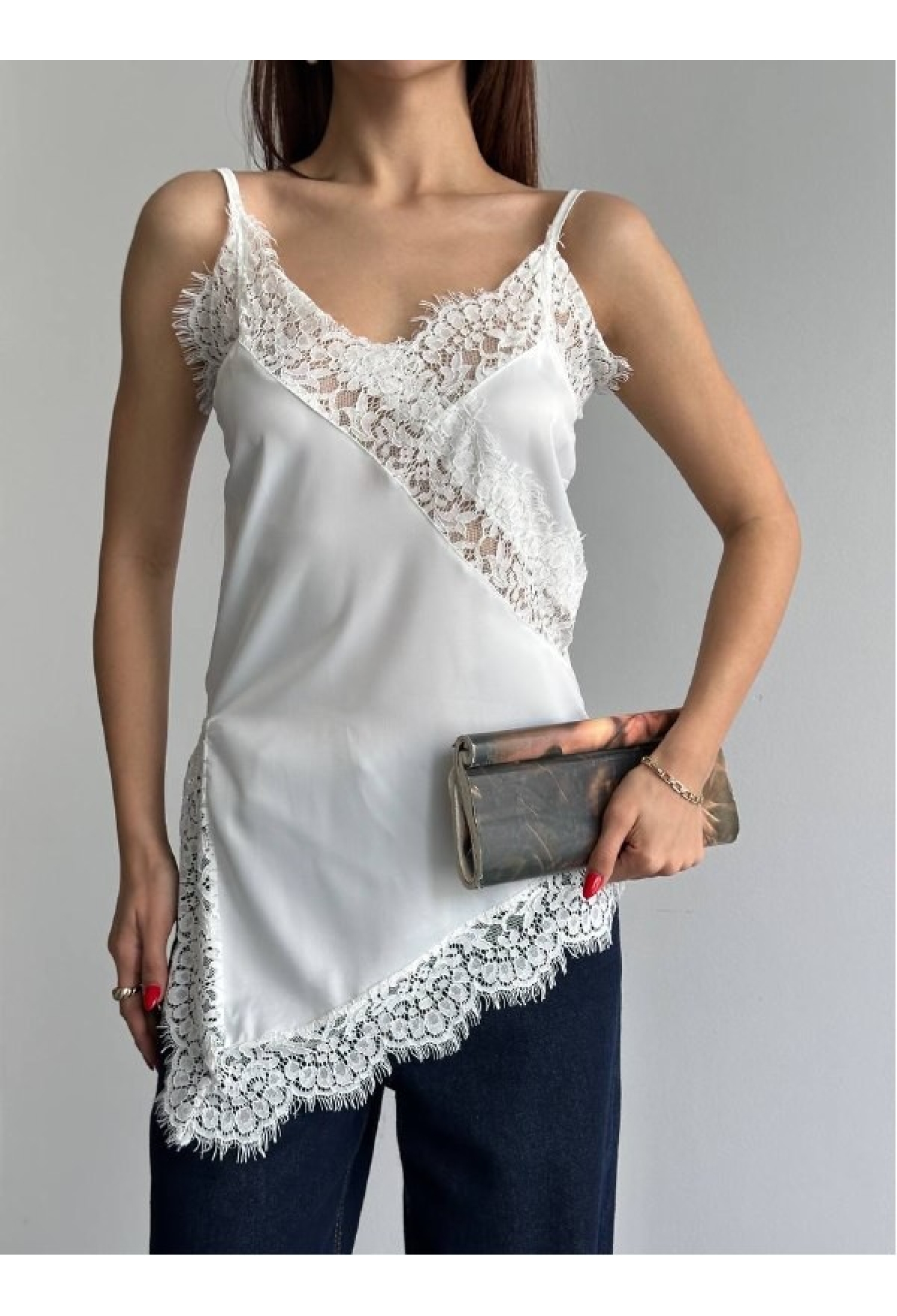 White Slim Fit V-Neck Sexy Blouse - Brand: Mistix - Women & Kids, Baby Clothes Wholesale - TheBS Women