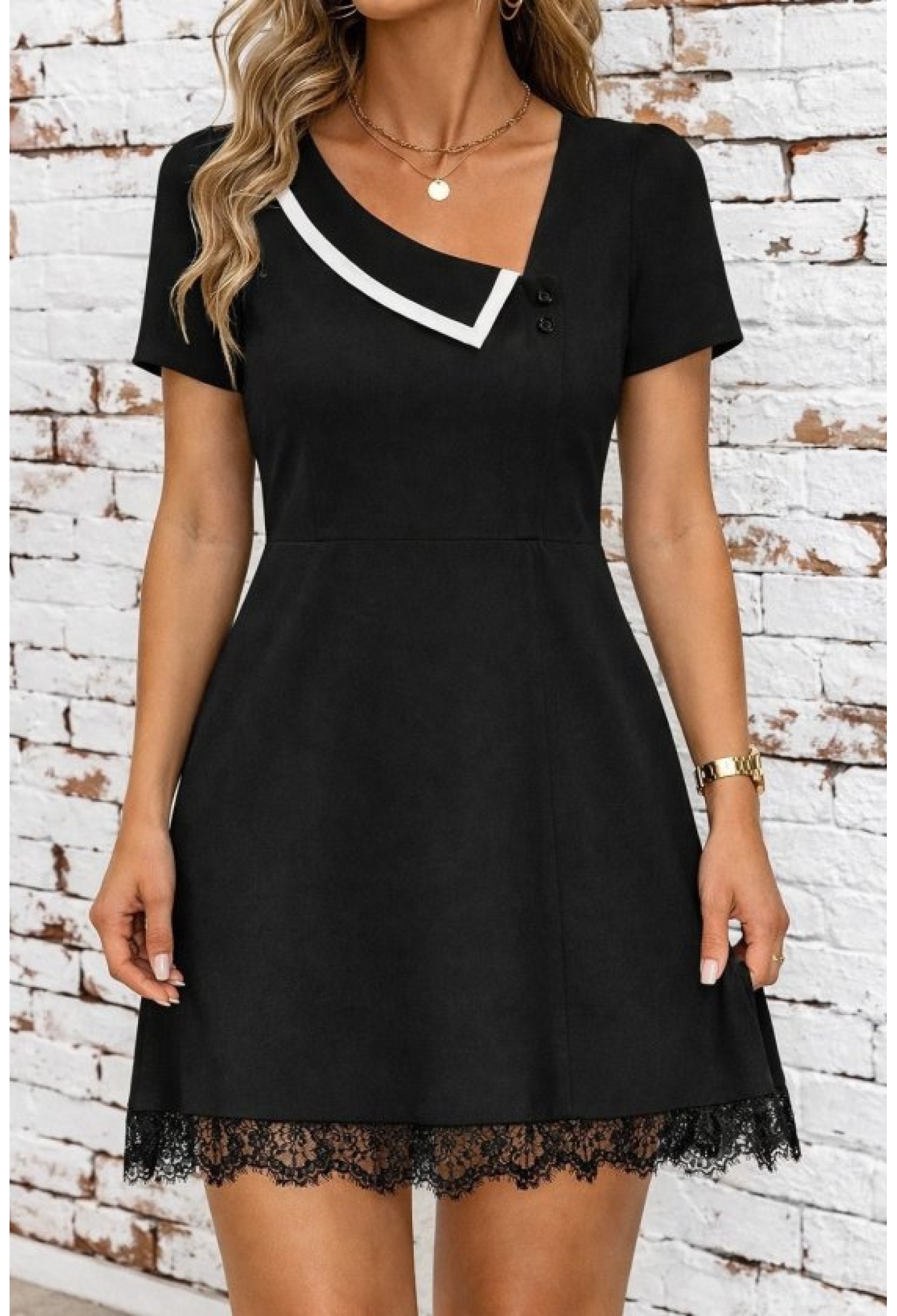 Elegant Black Fit And Flare Mini Dress - Brand: Janes - Women & Kids, Baby Clothes Wholesale - TheBS Women