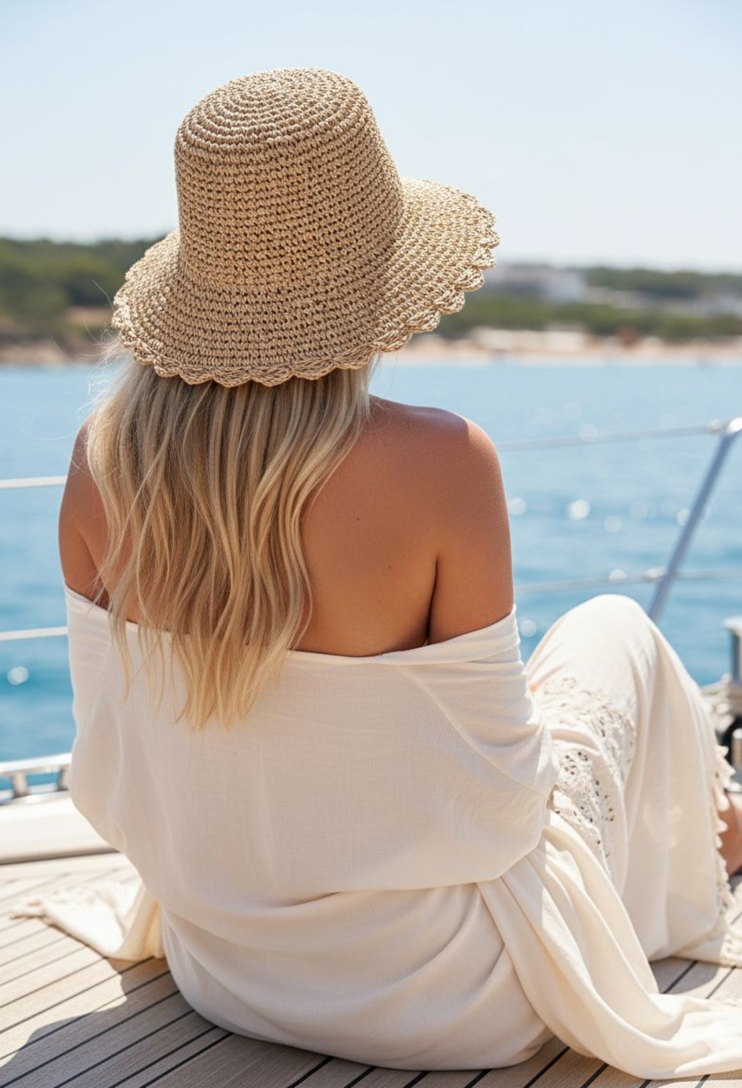 Beige Boho Hat For Spring And Summer - Brand: Axesoire - Women & Kids, Baby Clothes Wholesale - TheBS Women