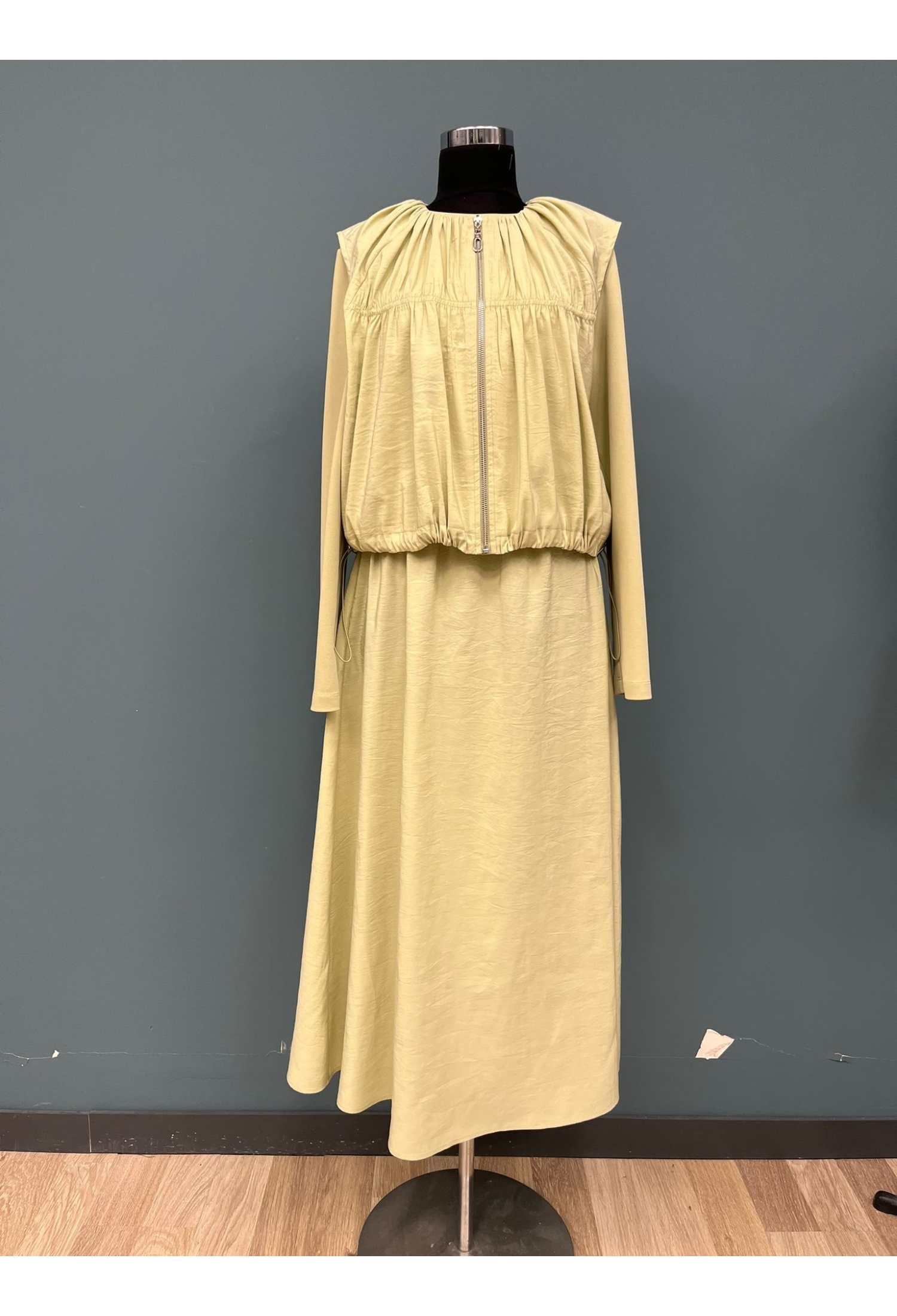 Beige Fit And Flare Dress With Long Sleeves - Brand: SOUL - Women & Kids, Baby Clothes Wholesale - TheBS Women