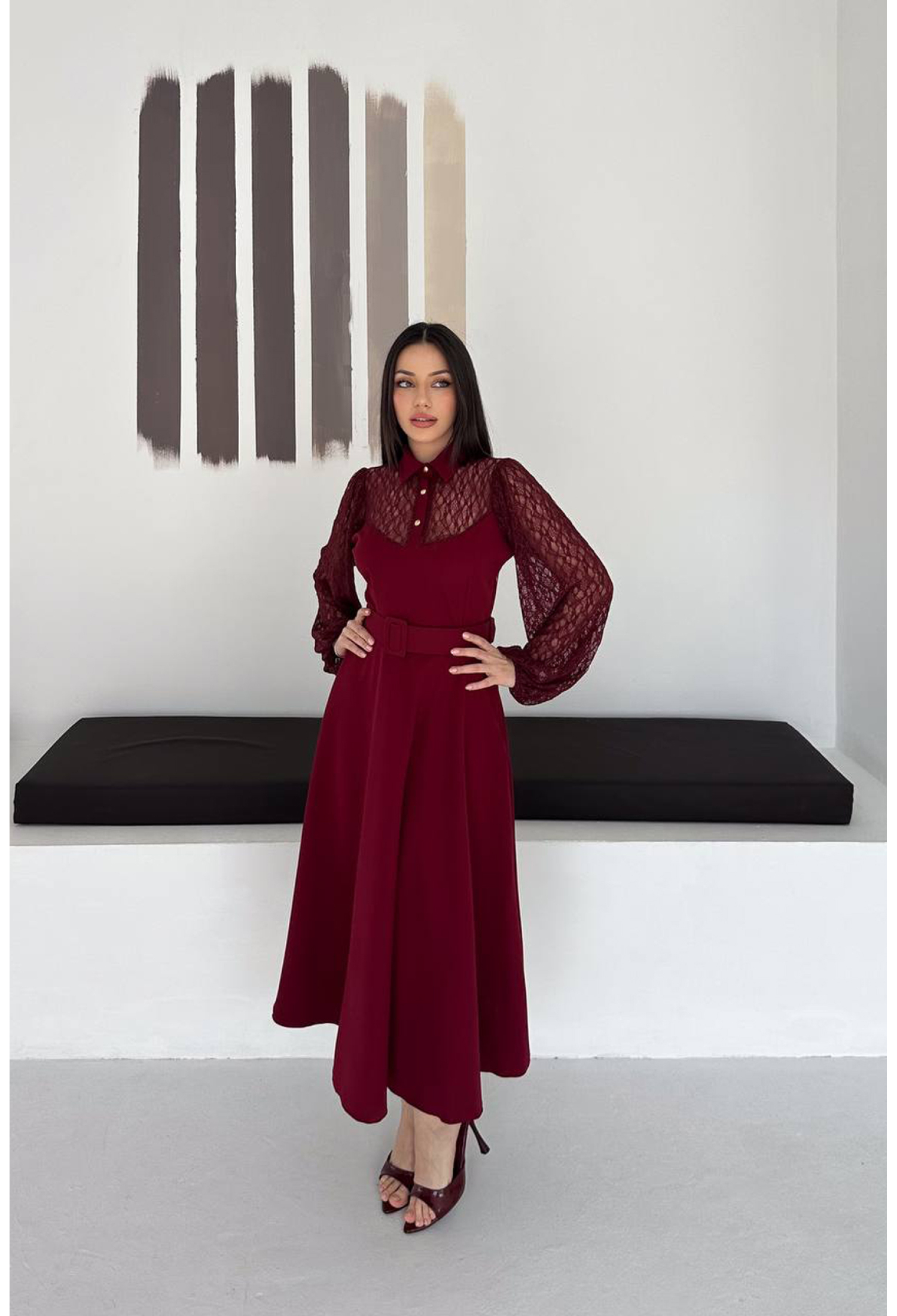 Elegant Fit And Flare Dress - Brand: Mode Roy - Women & Kids, Baby Clothes Wholesale - TheBS Women