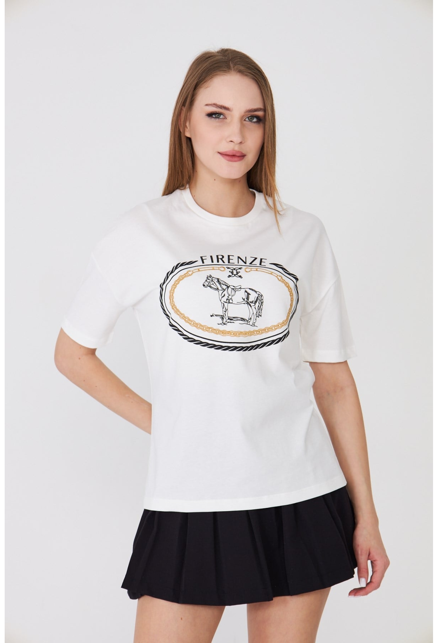 White Casual Retro Tshirt - Brand: Sortie Collection - Women & Kids, Baby Clothes Wholesale - TheBS Women