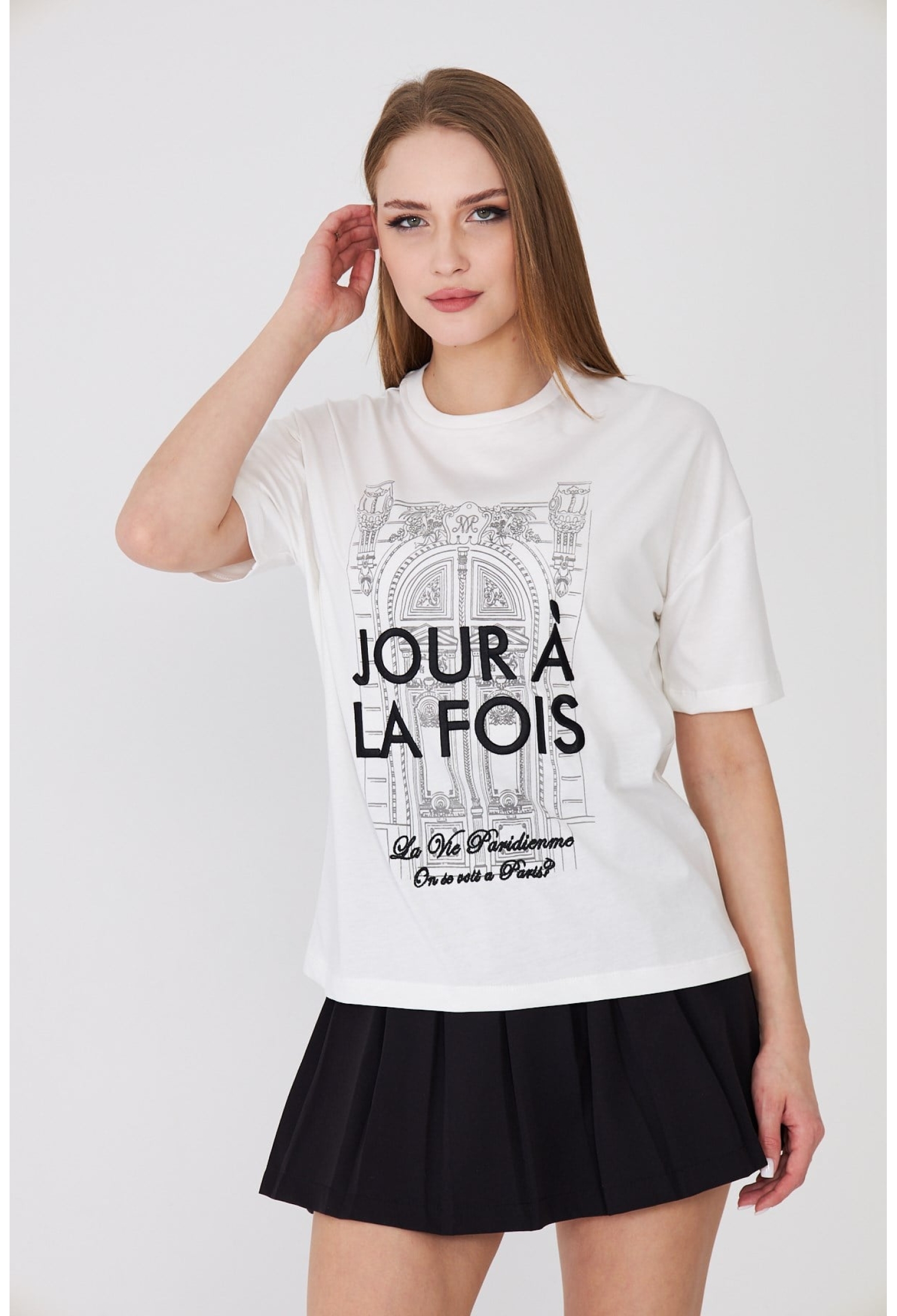 White Casual Tshirt With Letter Print - Brand: Sortie Collection - Women & Kids, Baby Clothes Wholesale - TheBS Women