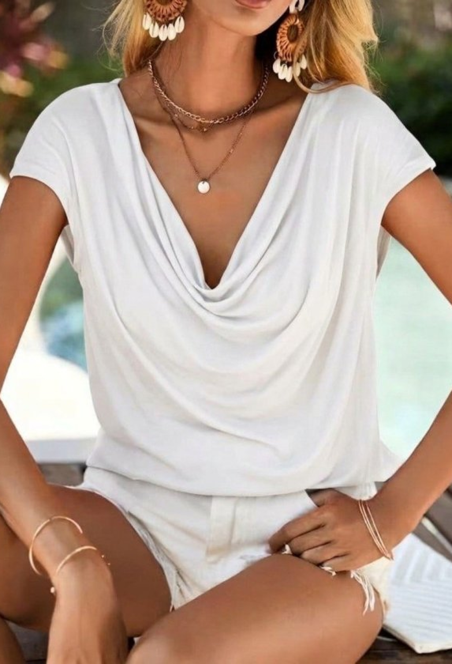 Boho Casual Blouse With Cowl Neck - Brand: Janes - Women & Kids, Baby Clothes Wholesale - TheBS Women