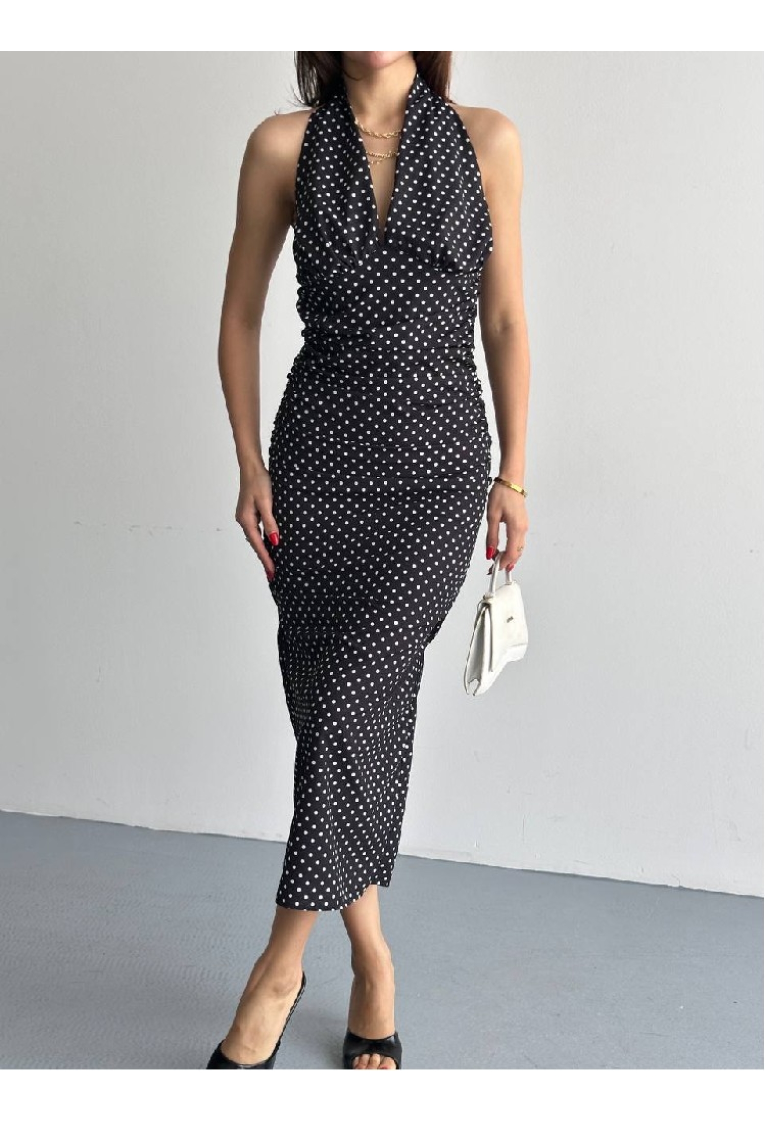 Polka Dot Sexy Elegant Midi Dress - Brand: Mistix - Women & Kids, Baby Clothes Wholesale - TheBS Women