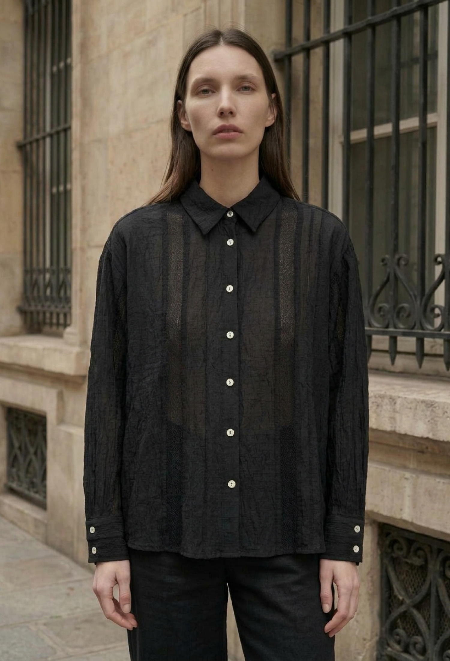 Oversized Polo Neck Buttoned Shirt - Brand: My Fashion - Women & Kids, Baby Clothes Wholesale - TheBS Women